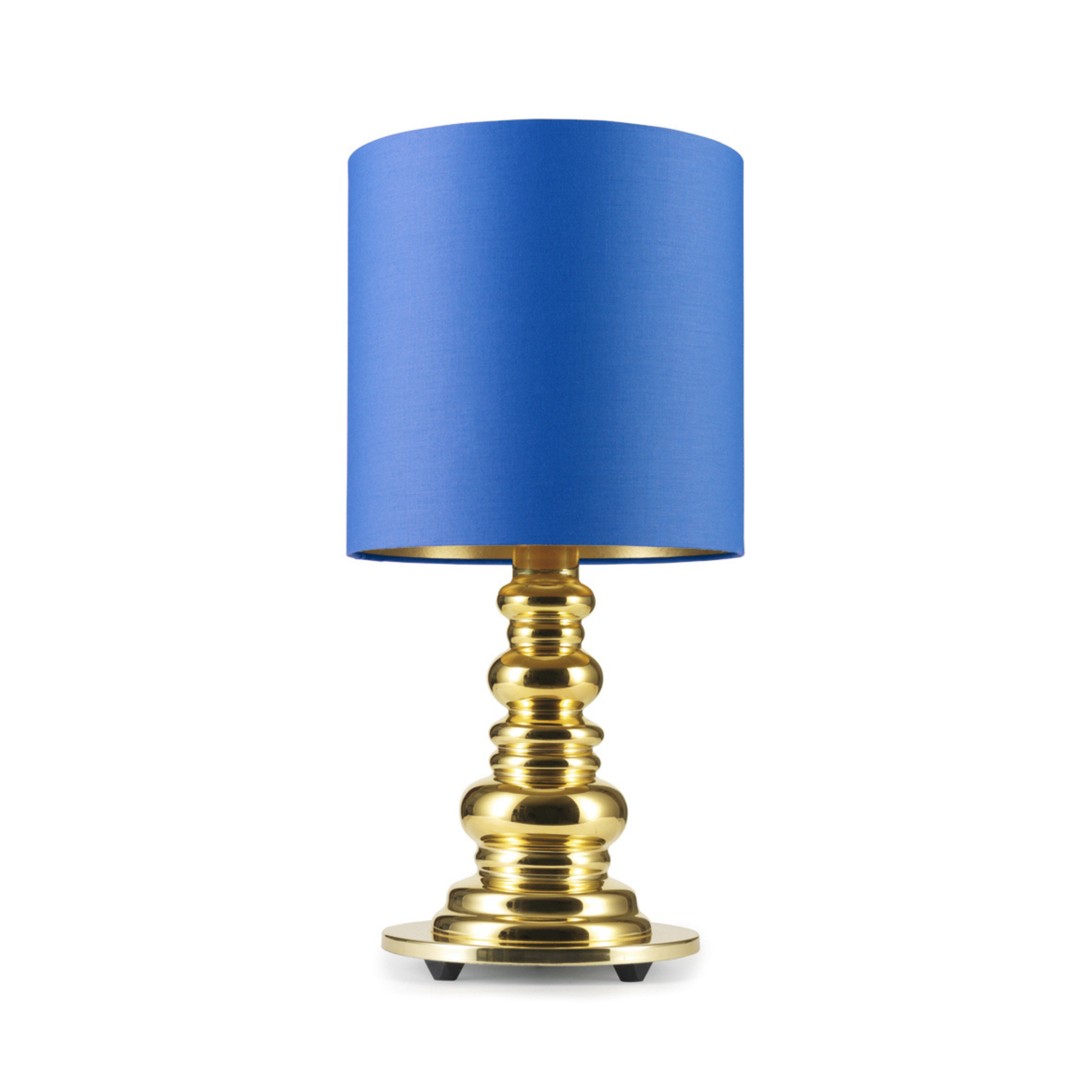 Tafellamp PUNK DELUXE blauw met gouden voet
