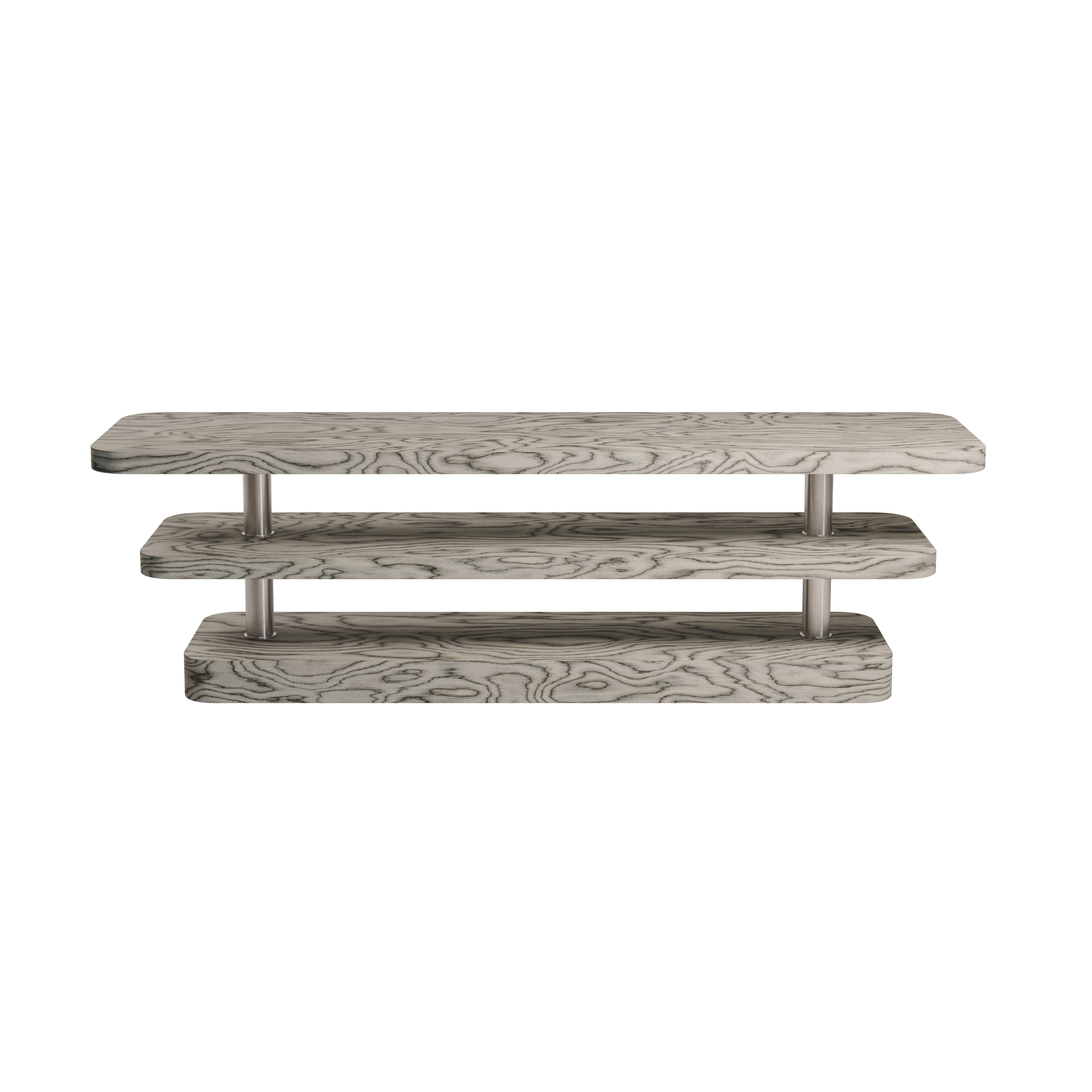 RTV Cabinet REL veneer Sottsass with steel elements