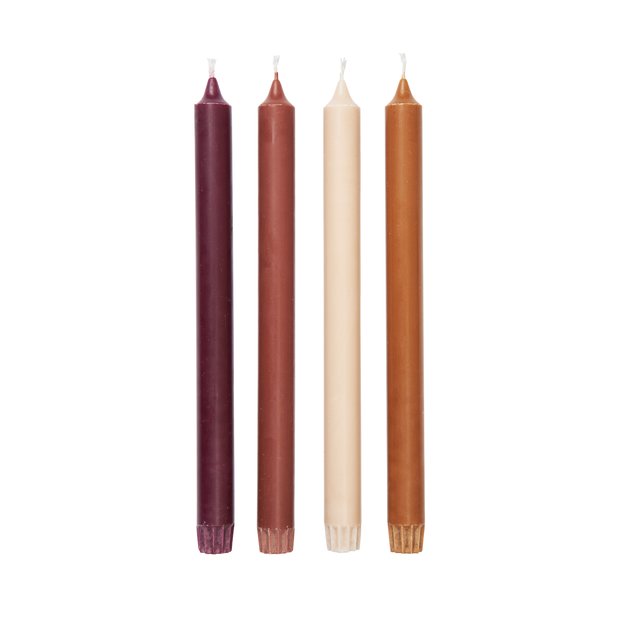 Set van kaarsen PURE bruin met roze