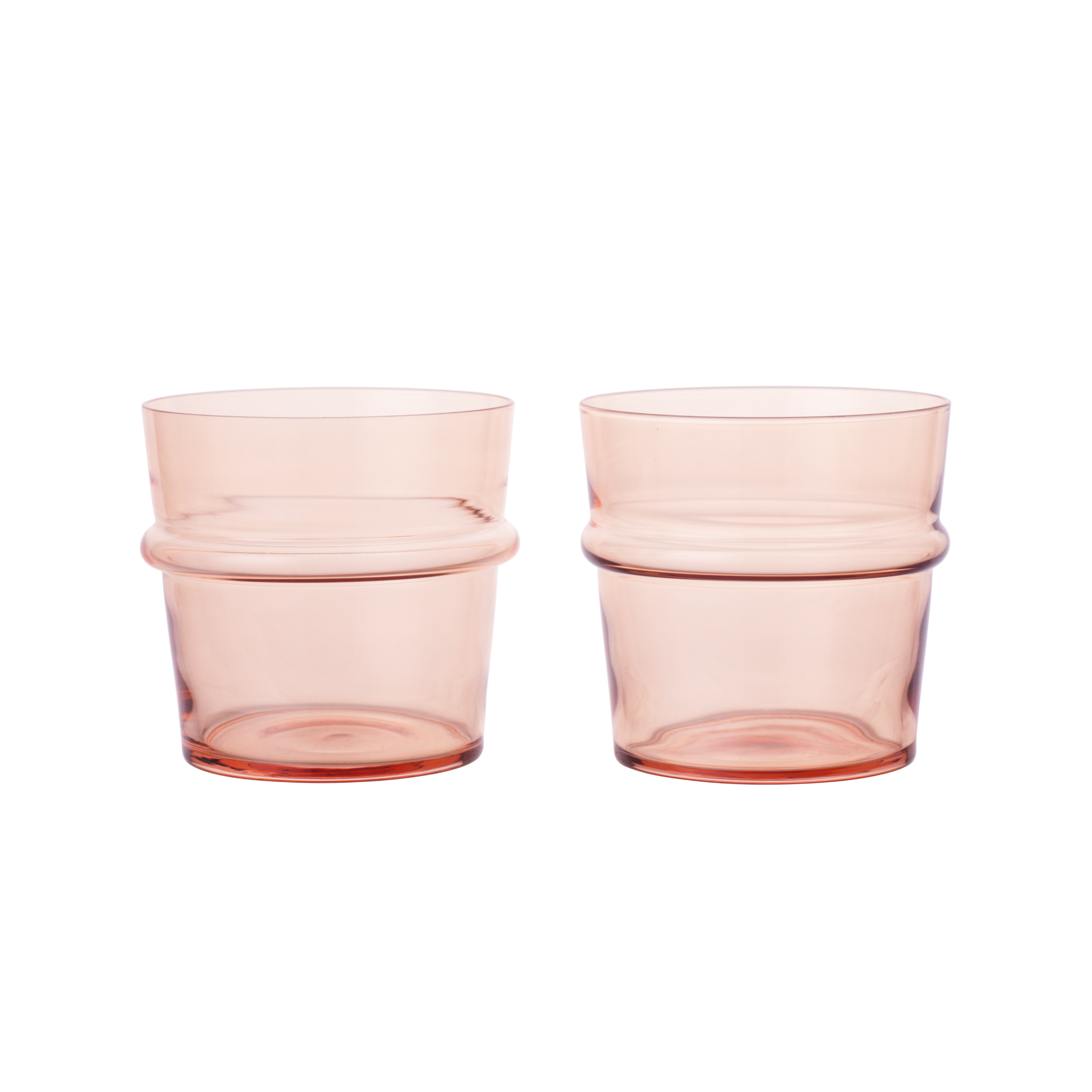 Set van glazen BOYA roze glas