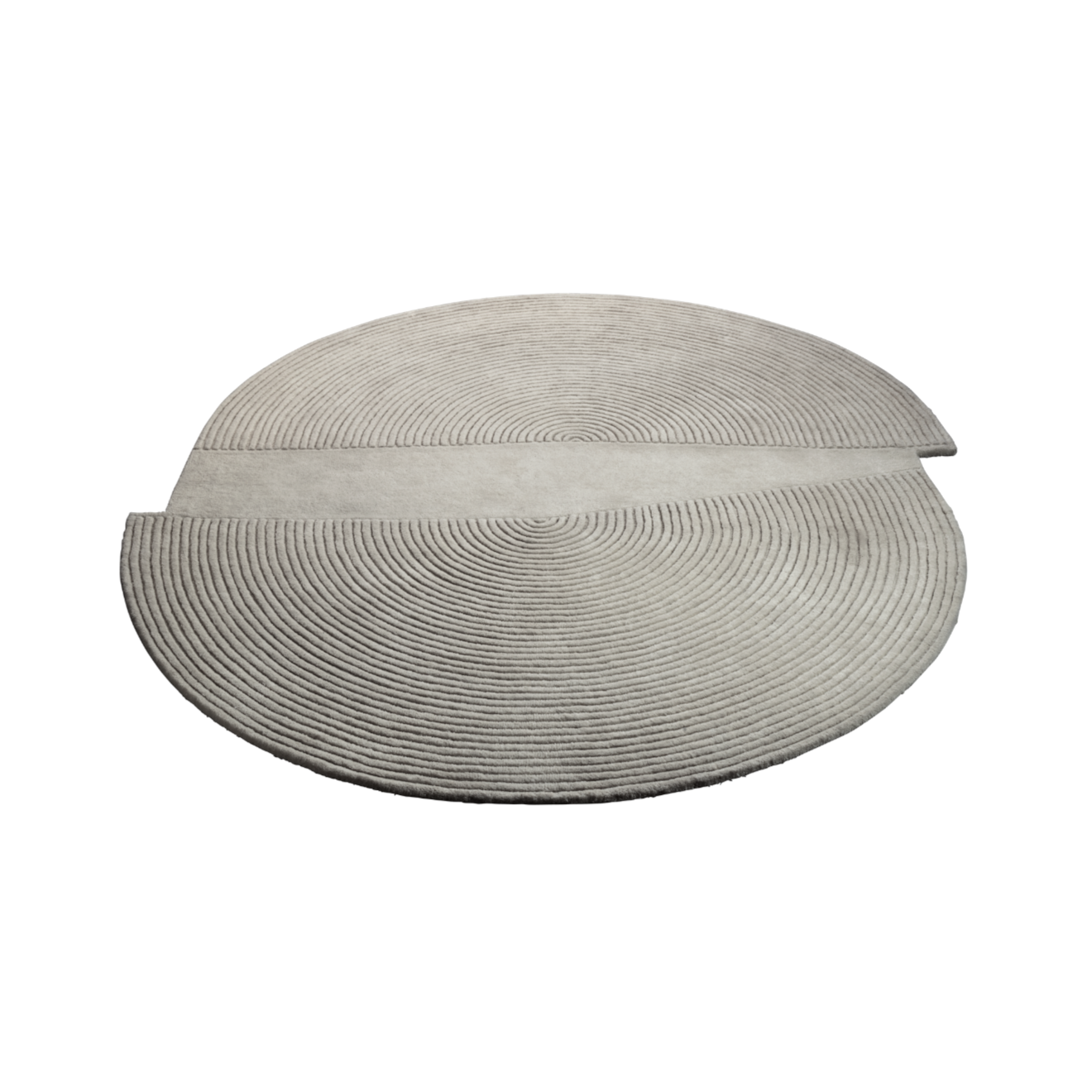 Ronde tapijt ZEN SPLIT grijs