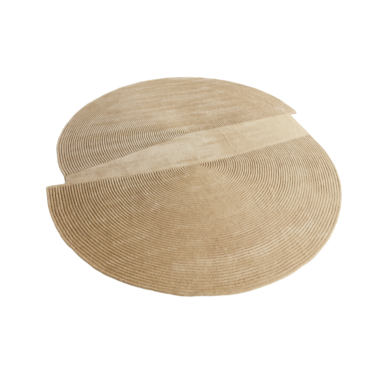 ZEN SPLIT round rug beige