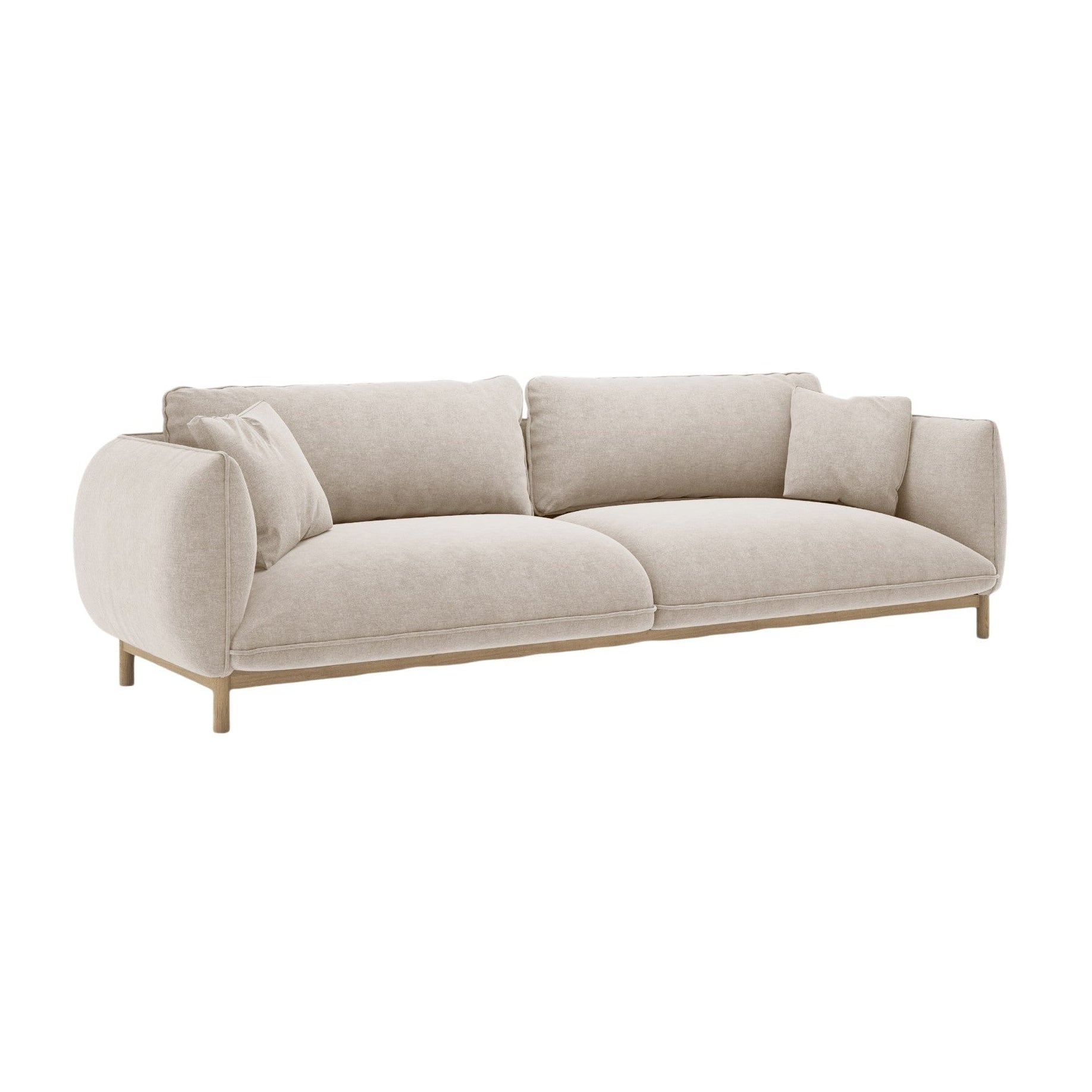 Sofa 4-persoons ADA lichtbeige chenille