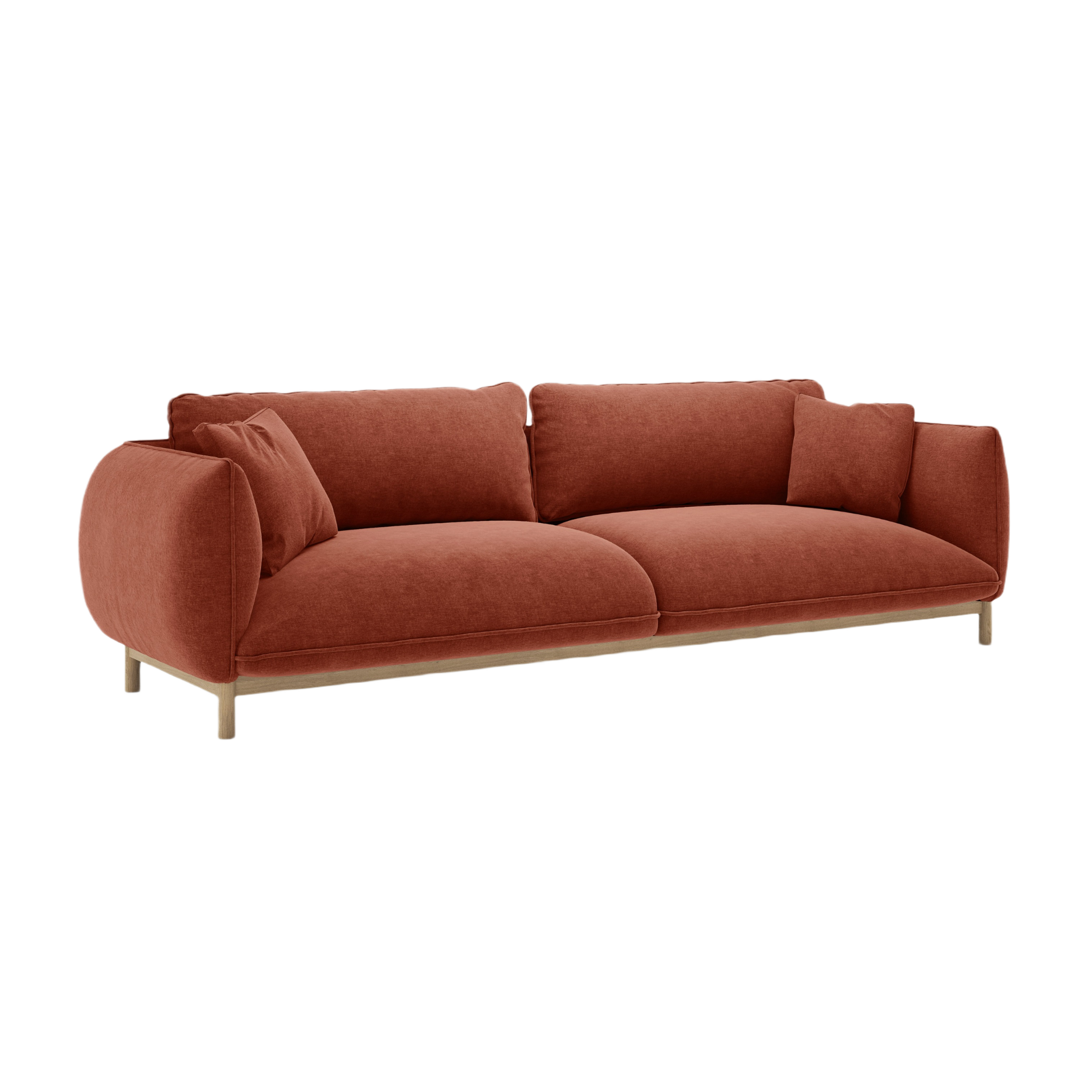 Sofa 4-persoons ADA kastanjebruin chenille