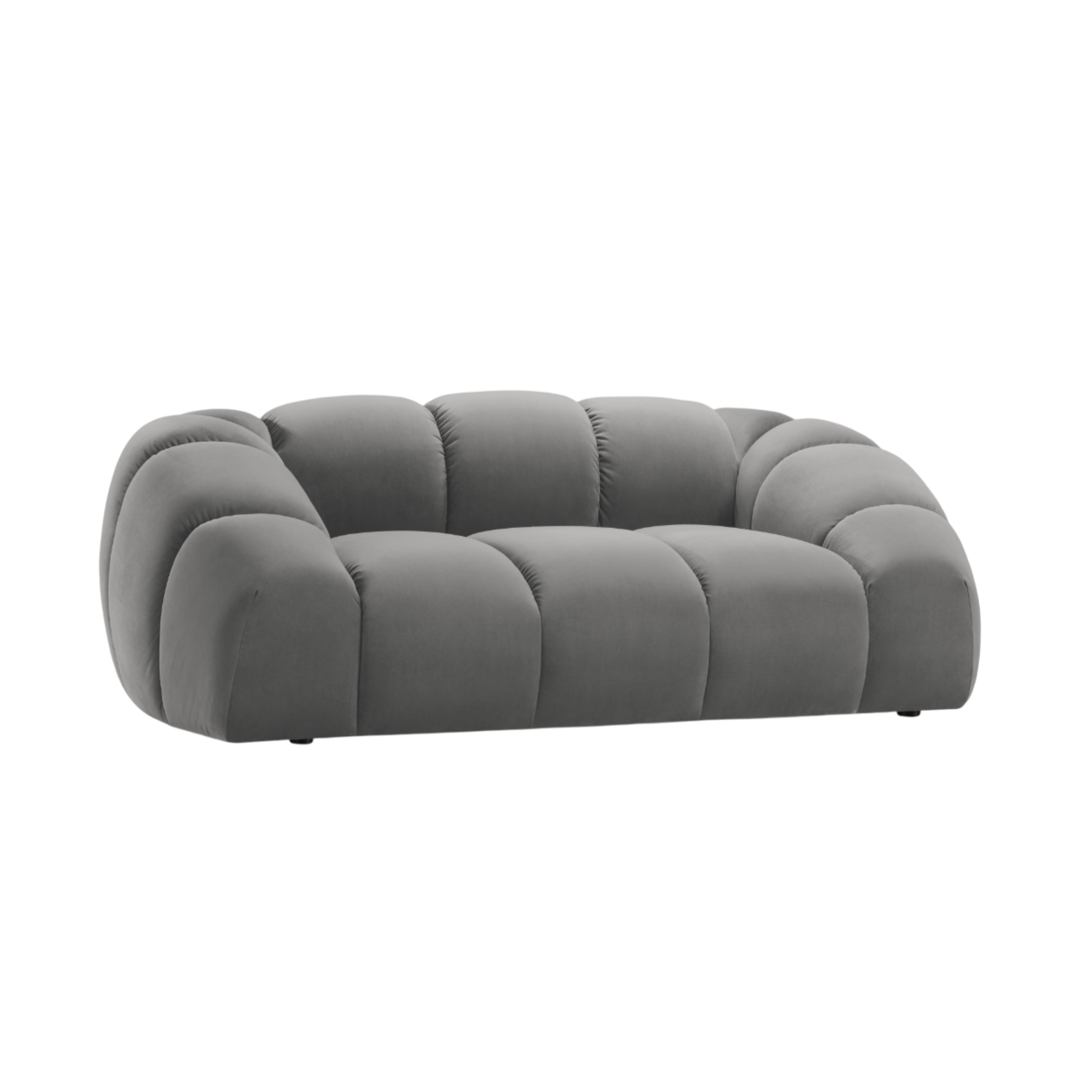 Velvet 2-Seater Sofa DIANA Gray