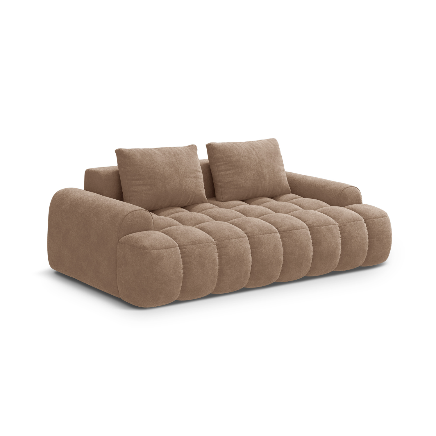 Sofa van fluweel 3-zits LINZ donkerbeige
