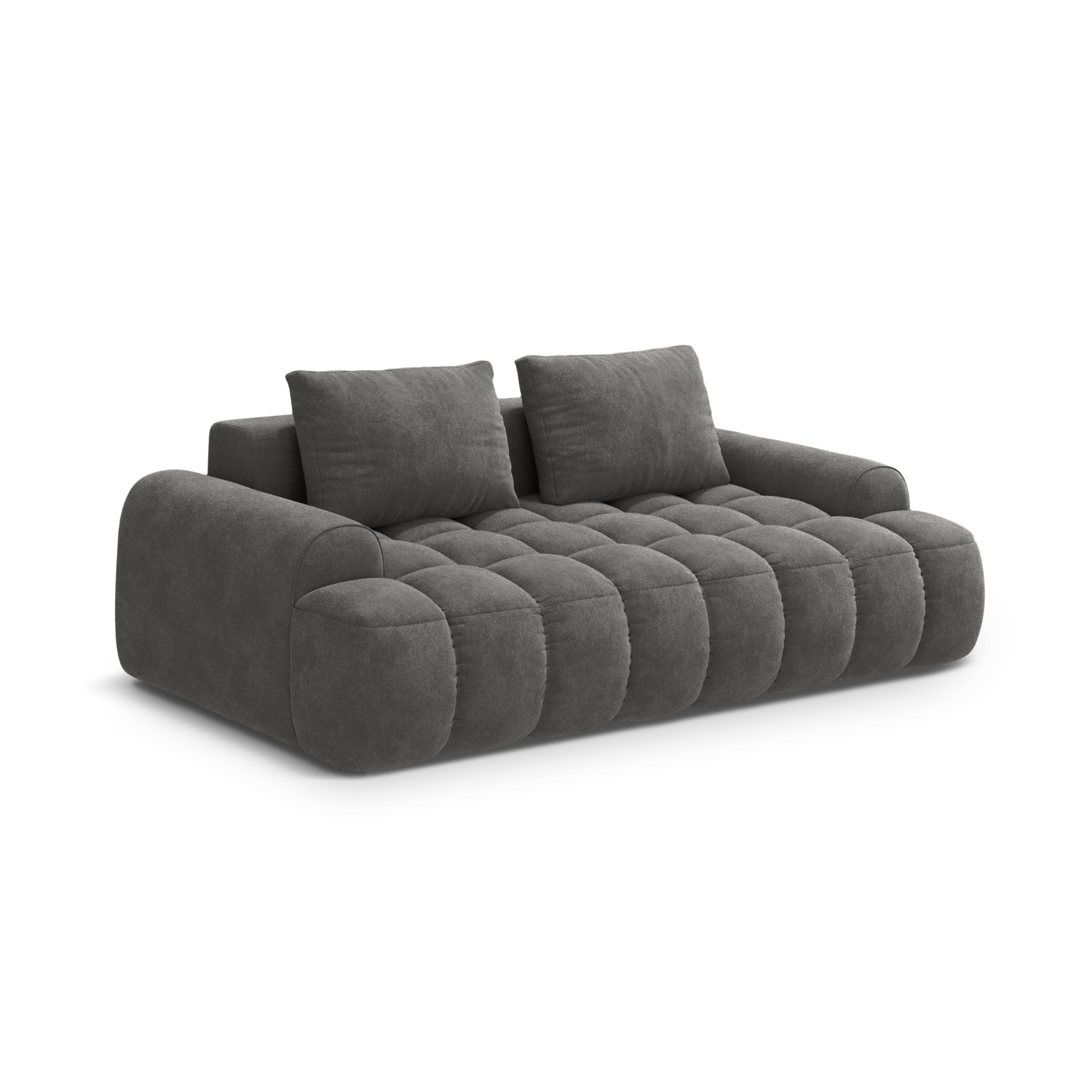LINZ dark gray velvet 3-seater sofa