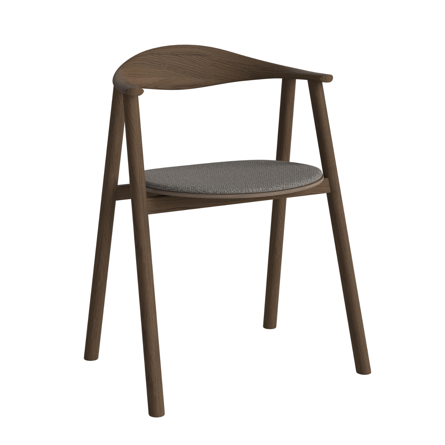 Gestoffeerde SWING stoel met donkere basis