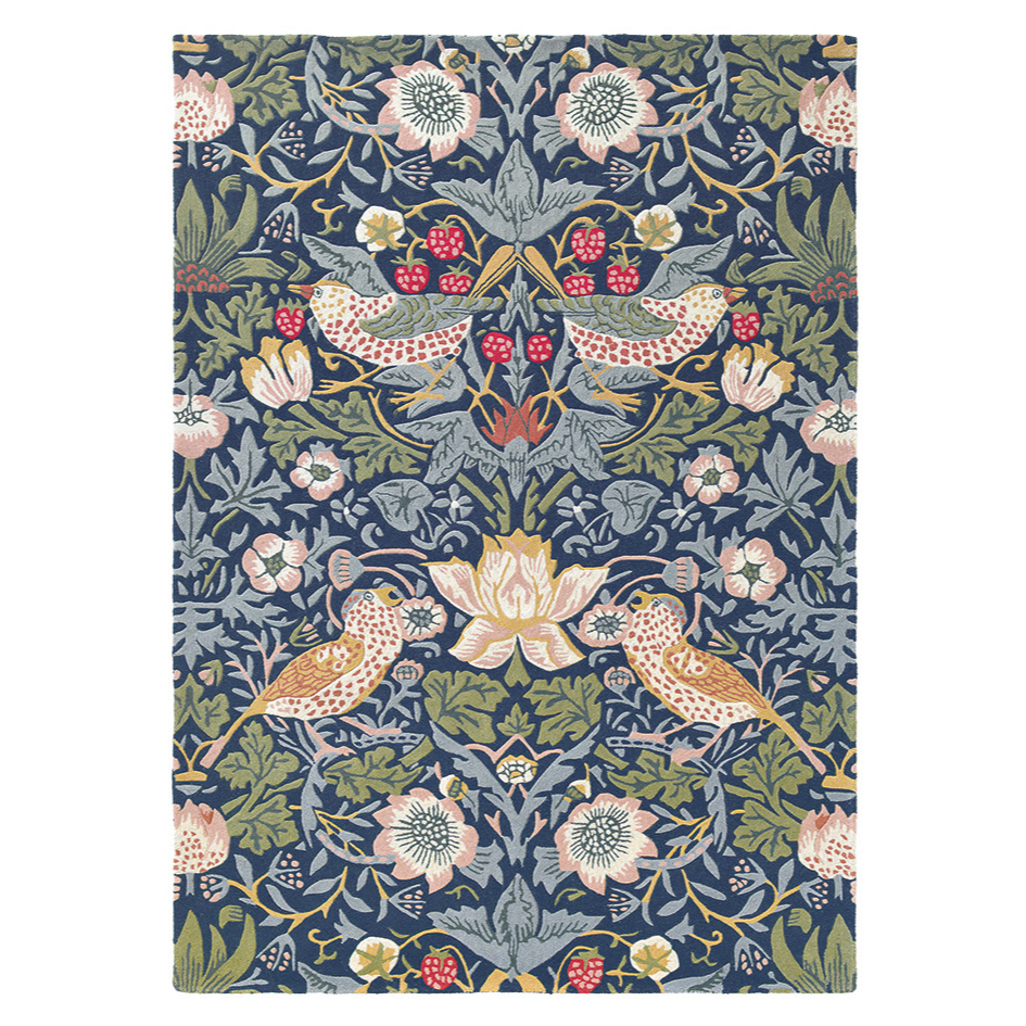 Strawberry Thief Indigo Blue-Green rug
