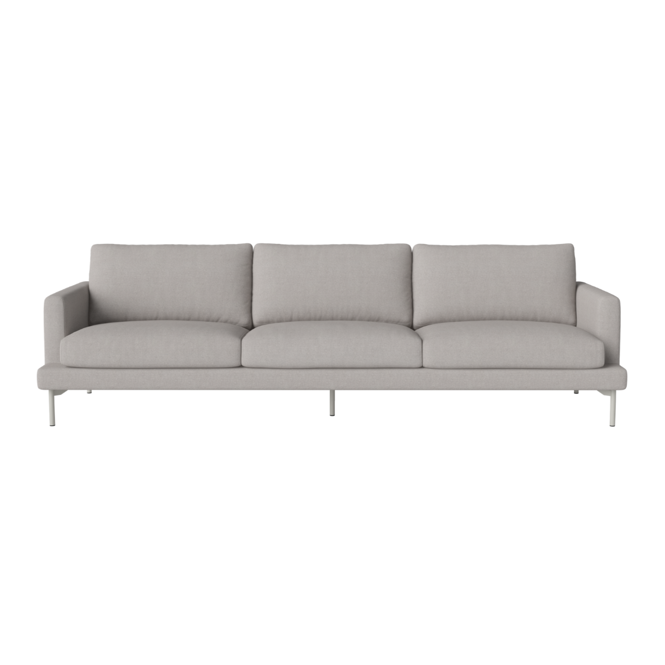 Sofa 4-persoons VENEDA grijs stalen basis