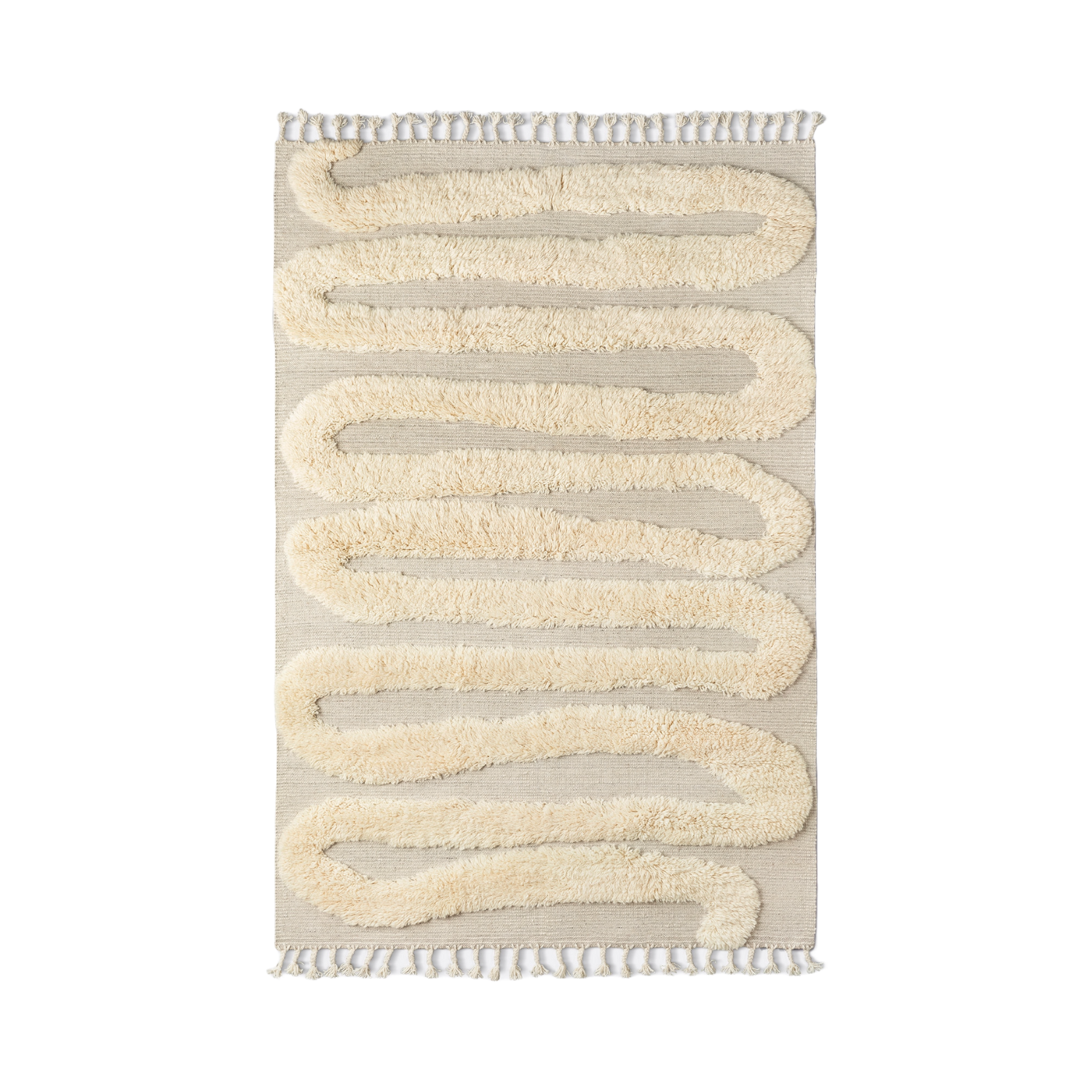 Vloerkleed SNAKE RYA crème