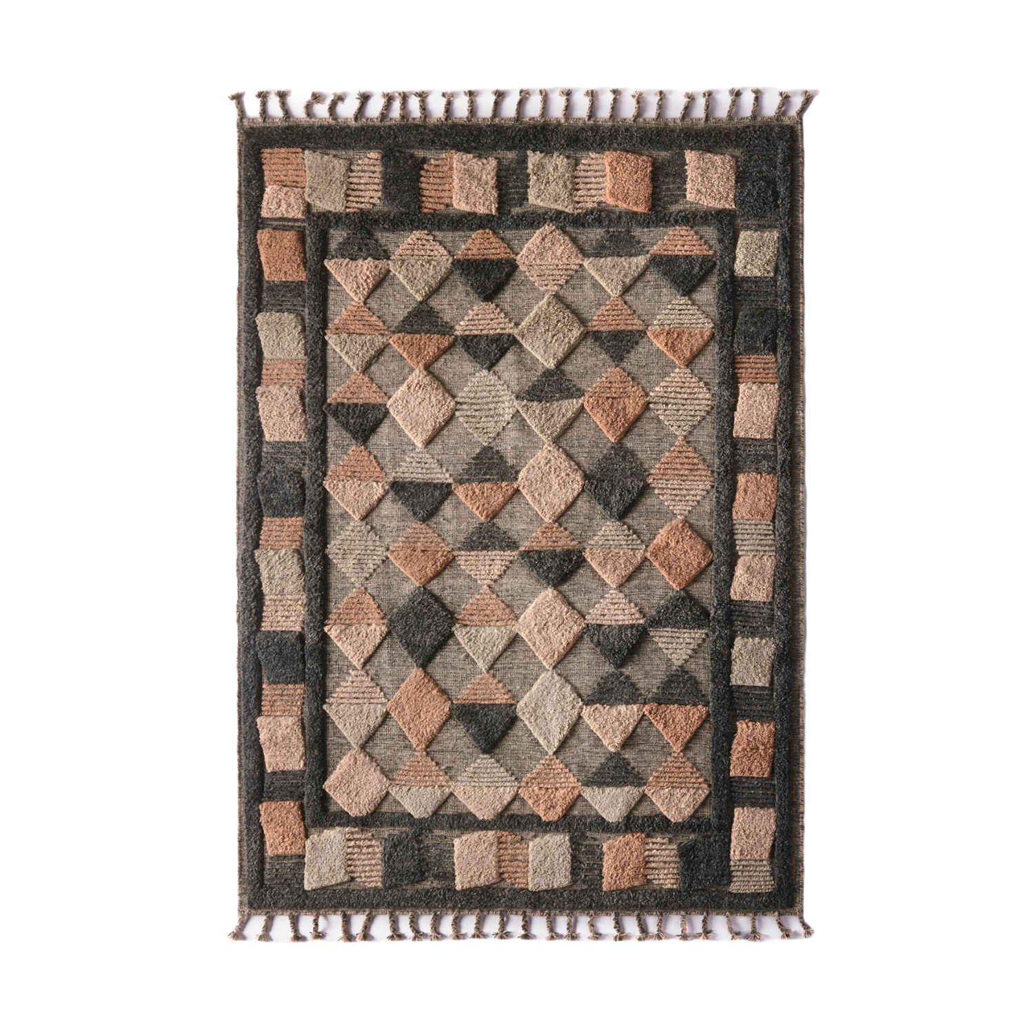Vloerkleed LISBOA beige met groen