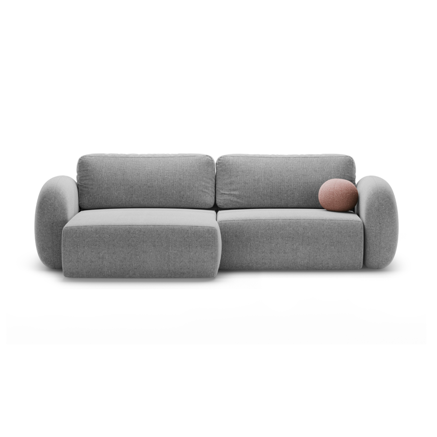 Universal corner sofa with sleeping function for 4 people TONALE gray