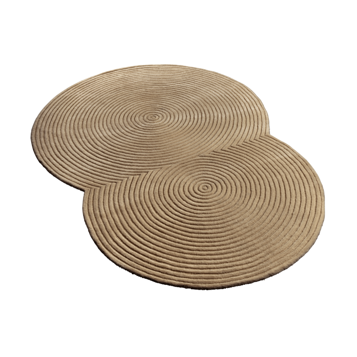 ZEN ROUNDED oval rug brown