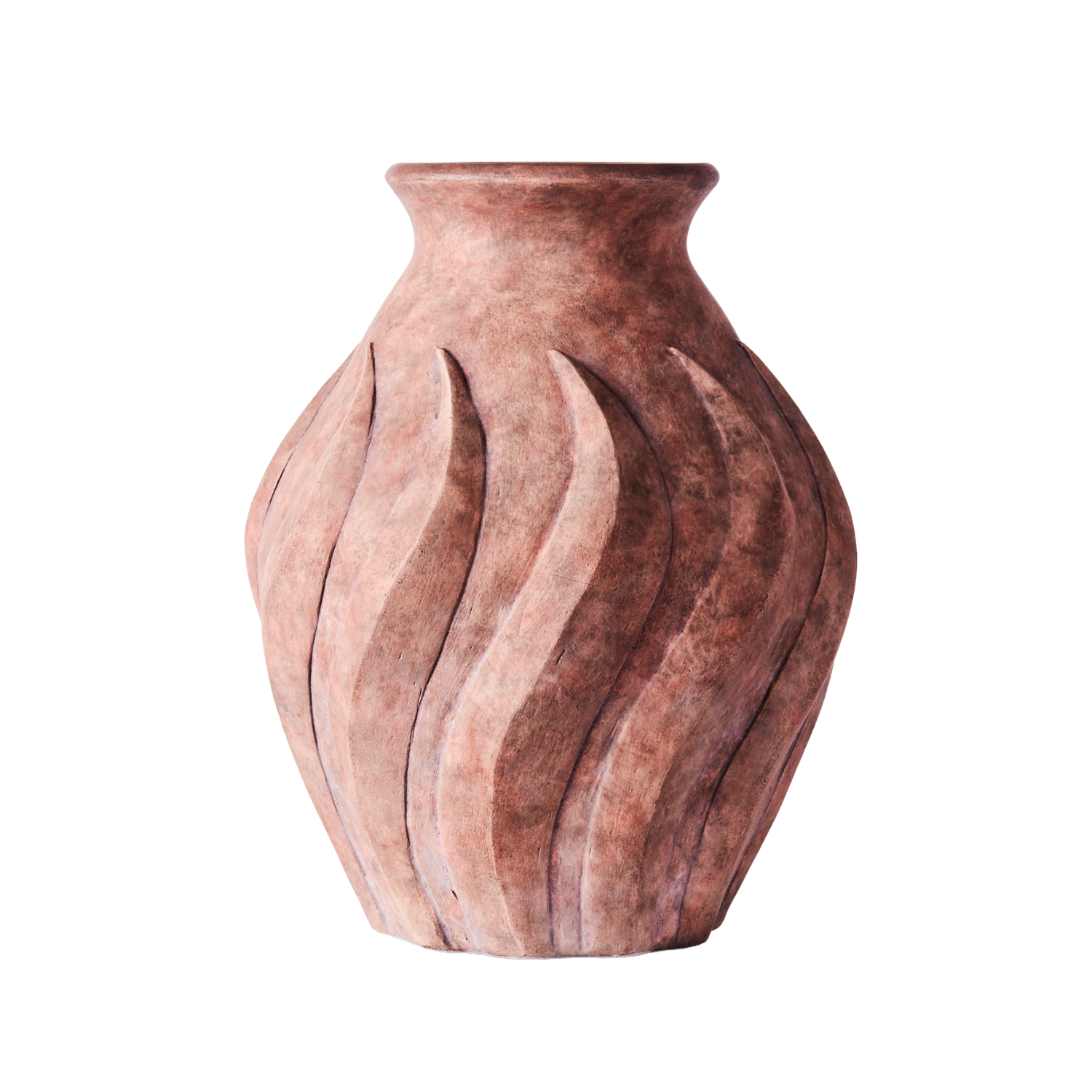 SWIRL vase brown ceramic