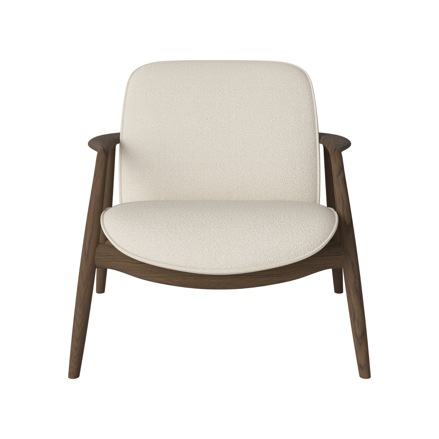 BOWIE fauteuil met een basis van donker eikenhout