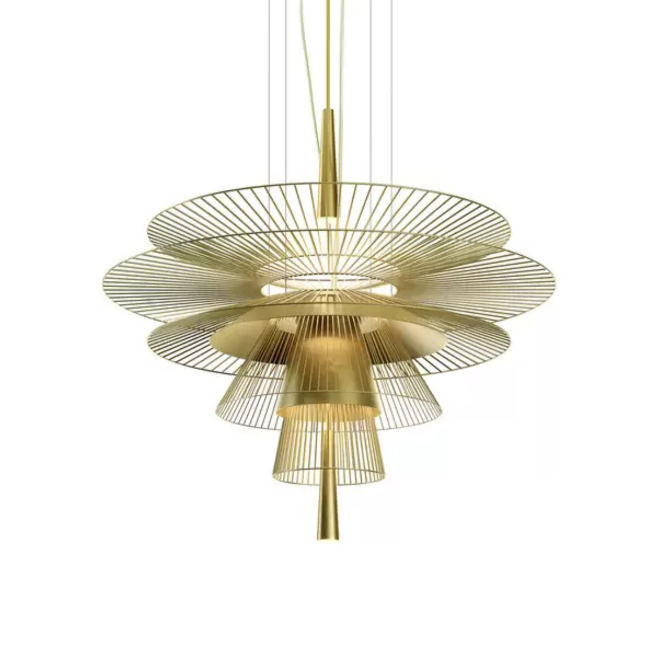 Gravity and gold hanging lamp