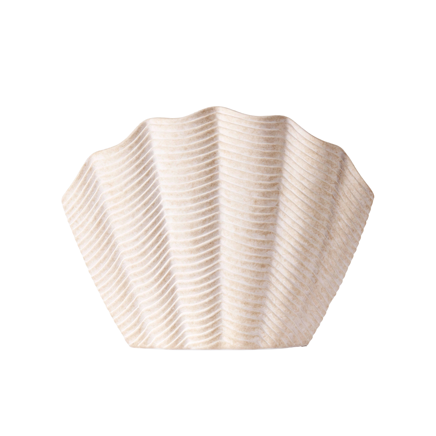 CONCHA vase white ceramic