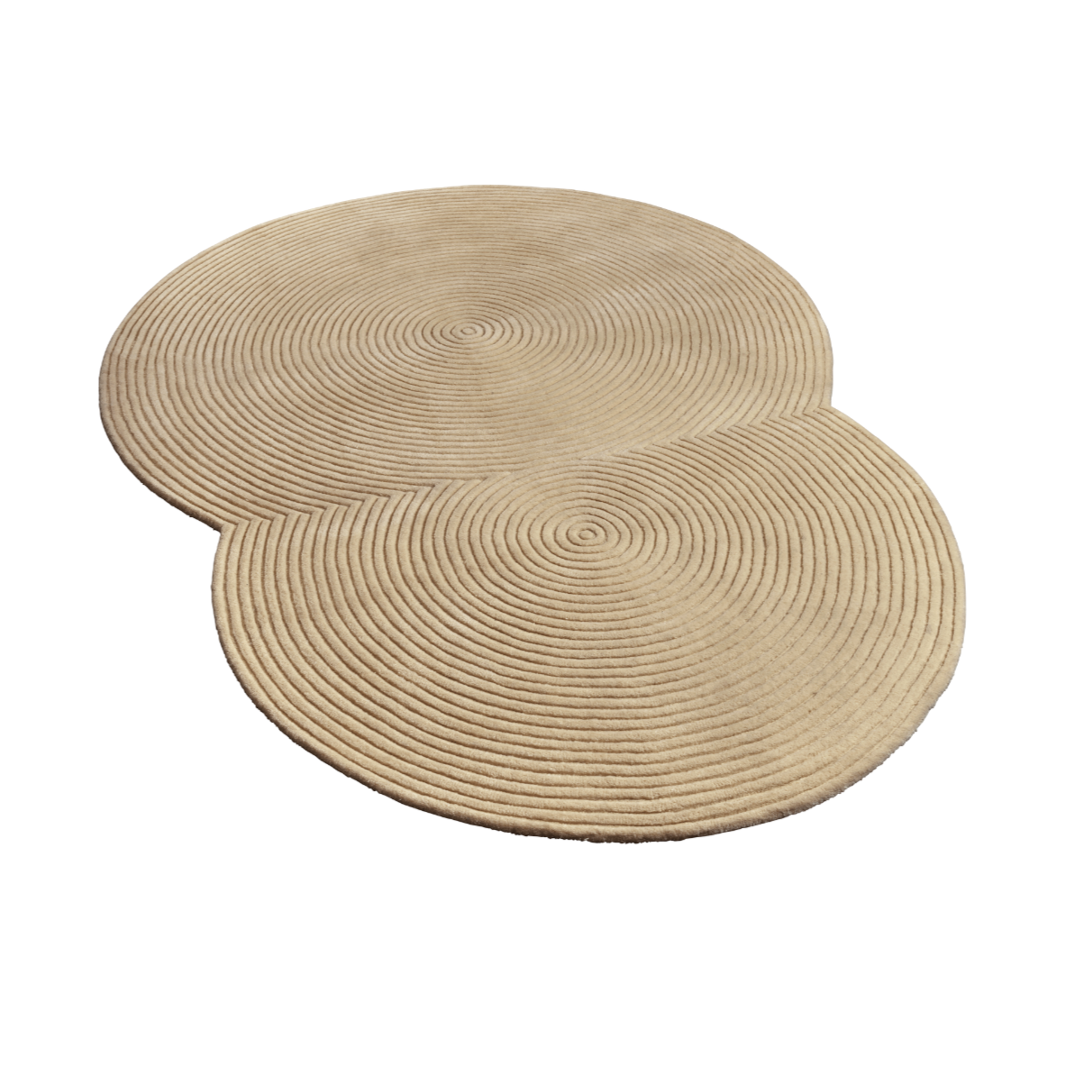 Ovaler Teppich ZEN ROUNDED beige