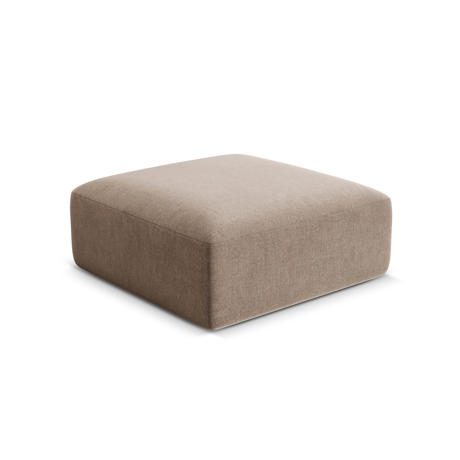 Samt Pouf CAMPI dunkelbeige