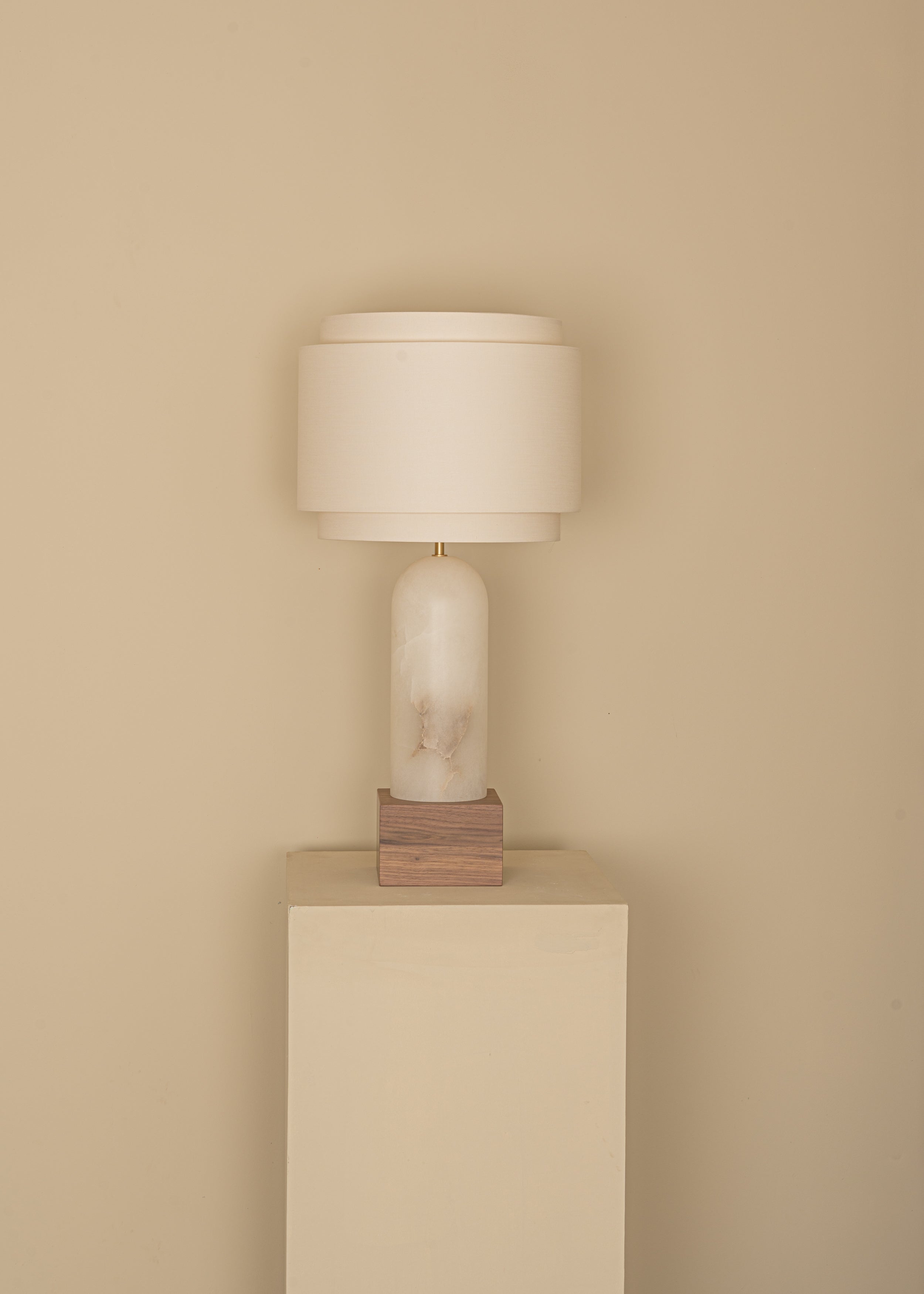 PURA KELO DOUBLE Table Lamp White Alabaster