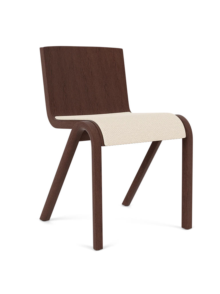 READY chair cream with dark oak base