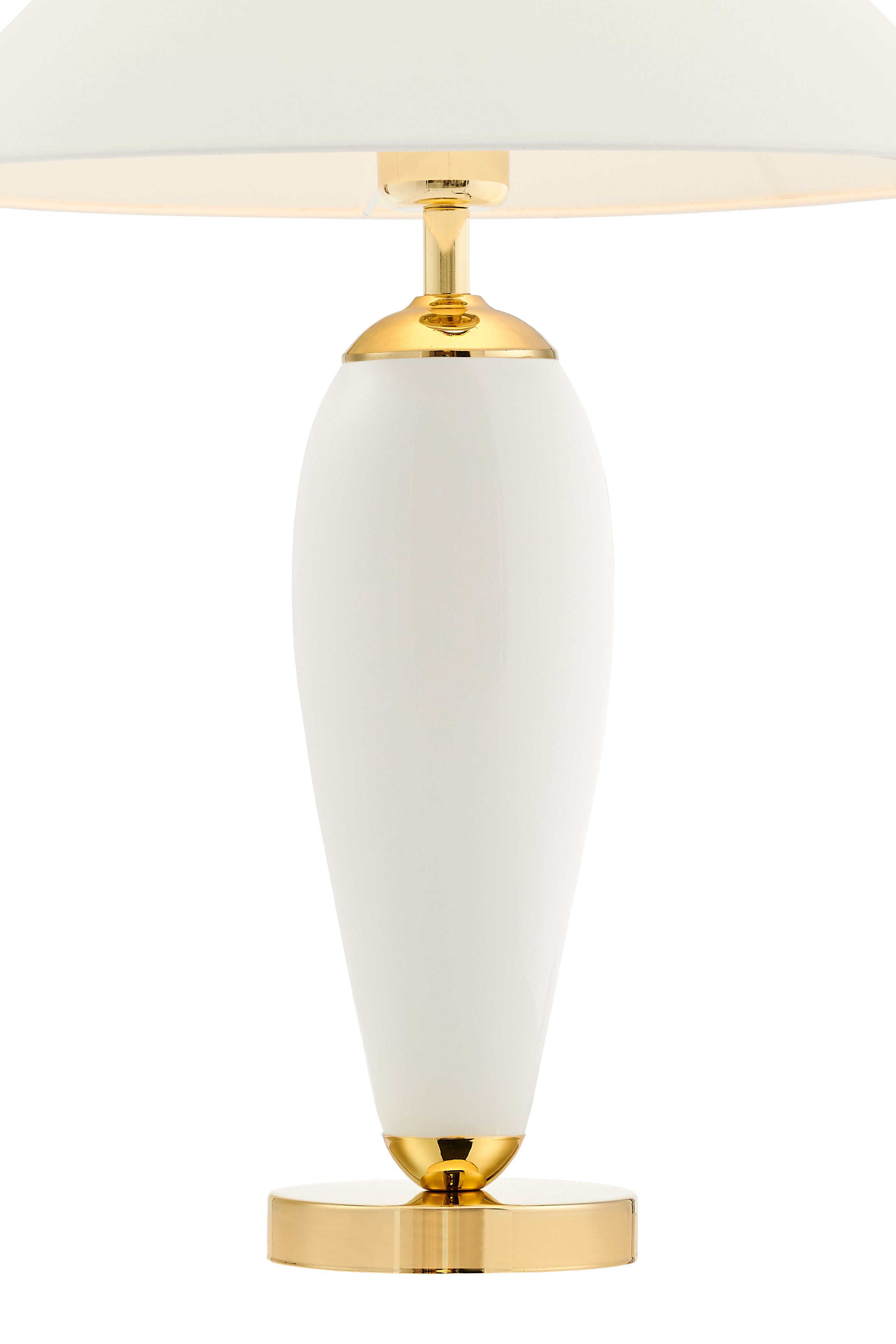 REA table lamp white with a frosted base and gold finish
