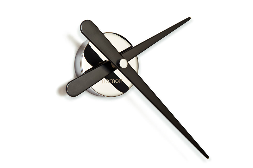 Wanduhr MINI RODON verchromt mit schwarzem Finish