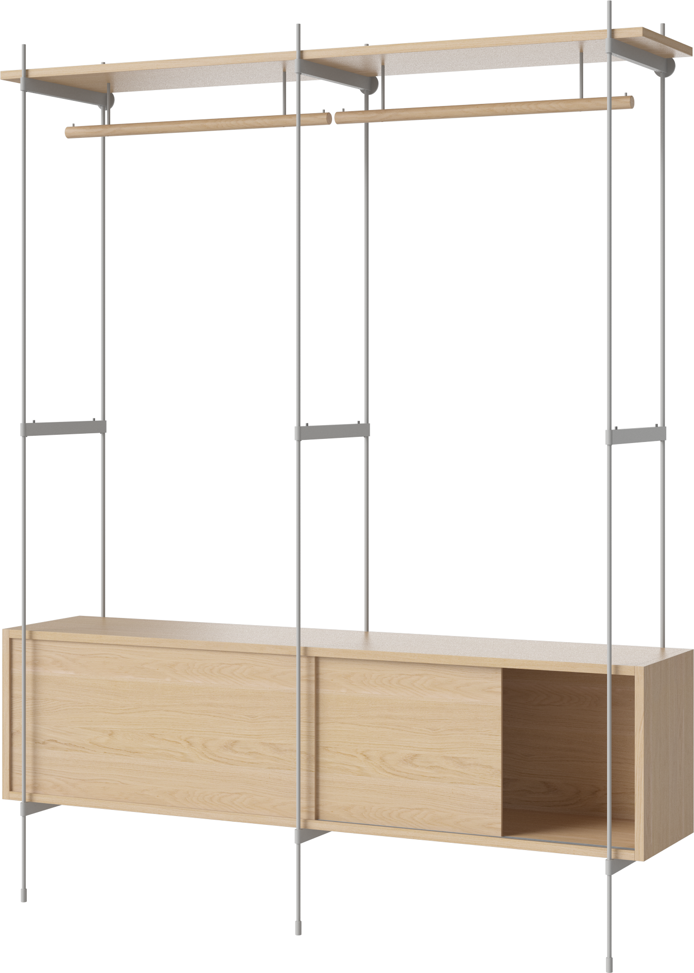 Rog Rodka Rodka Bender Eichenfurnier mit einem Stahlrahmen