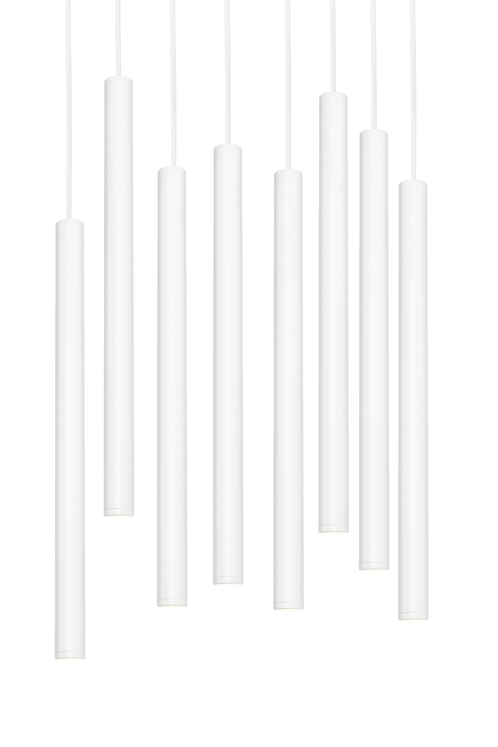 Hanglamp ROLL 8 wit