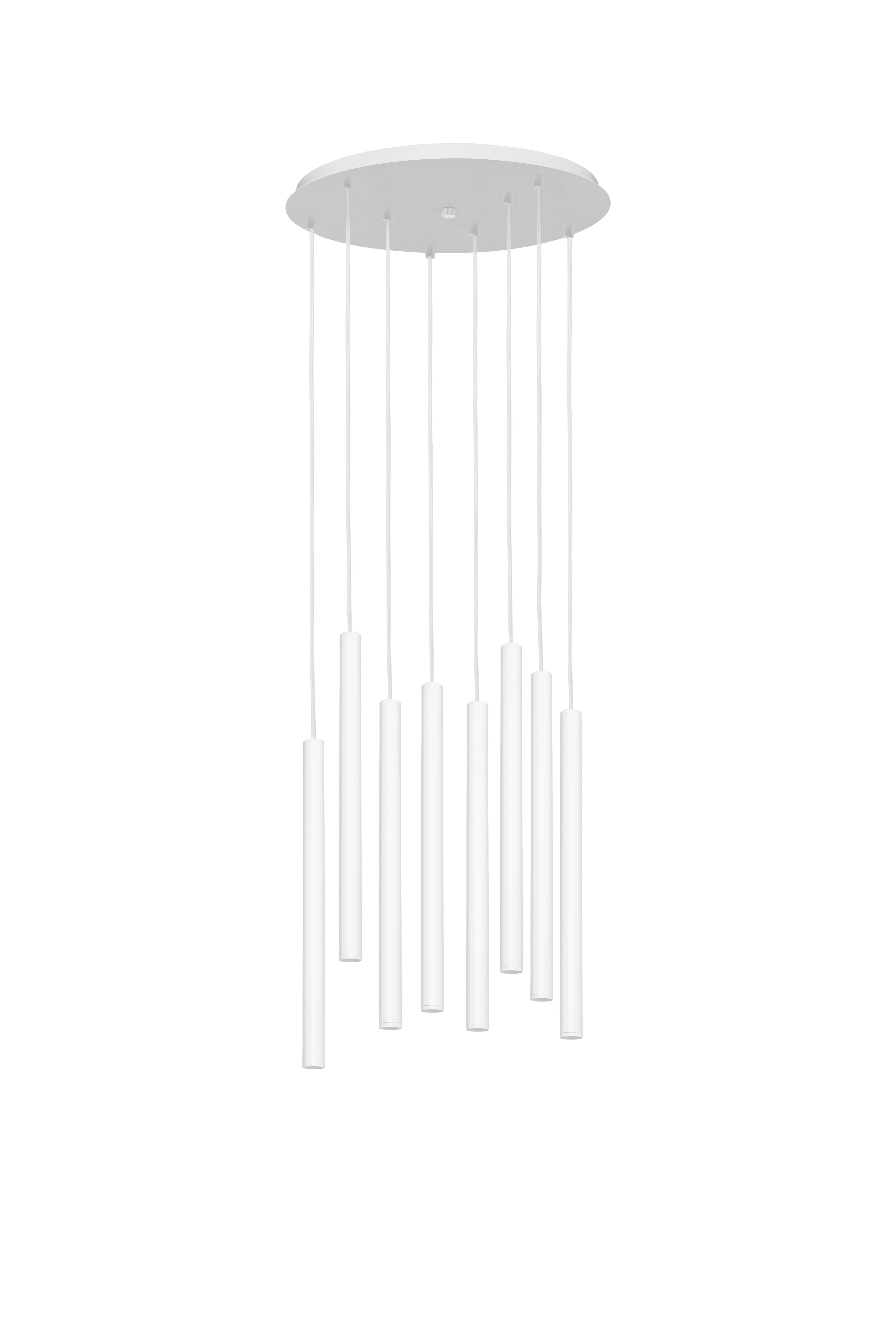 Hanglamp ROLL 8 wit