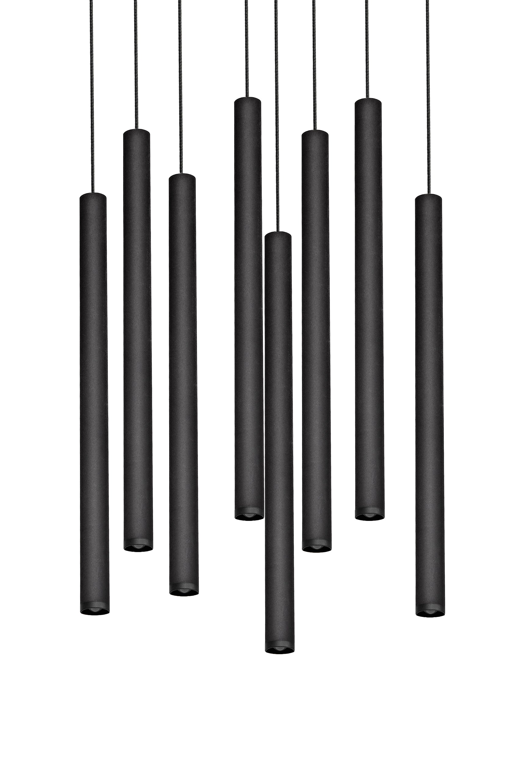 Hanglamp ROLL 8 zwart