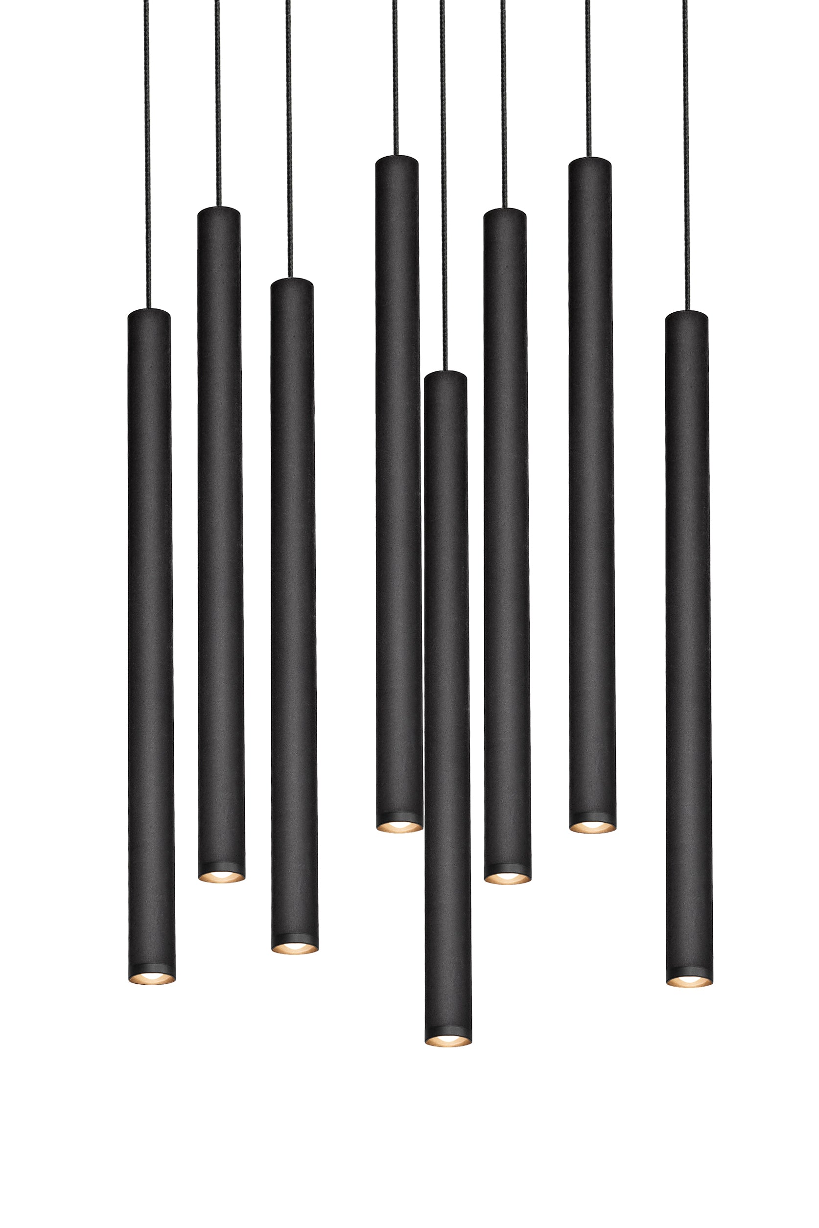 Hanglamp ROLL 8 zwart