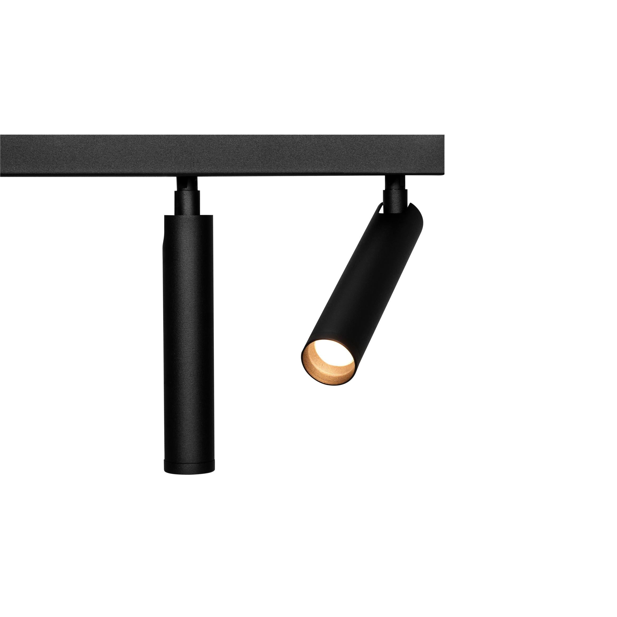 Plafondlamp ROLL 4 zwart