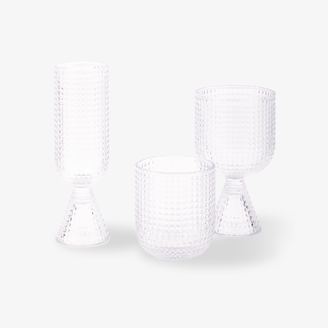 Set van wijnglazen ROOFTOP glas