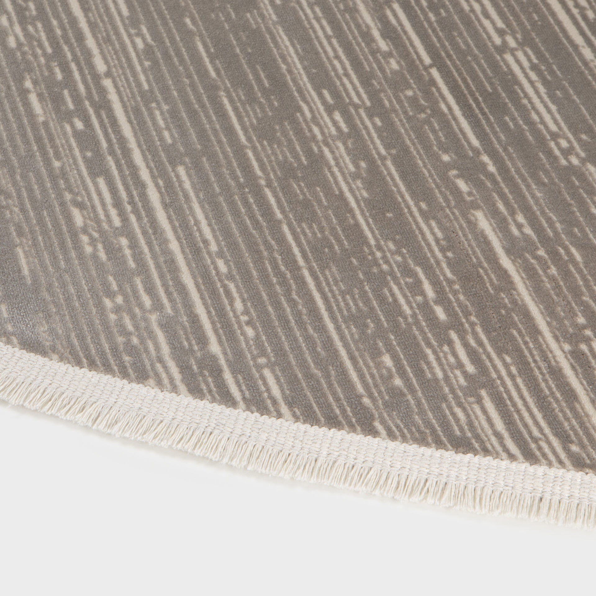 Runder Teppich ROYAL grau-beige