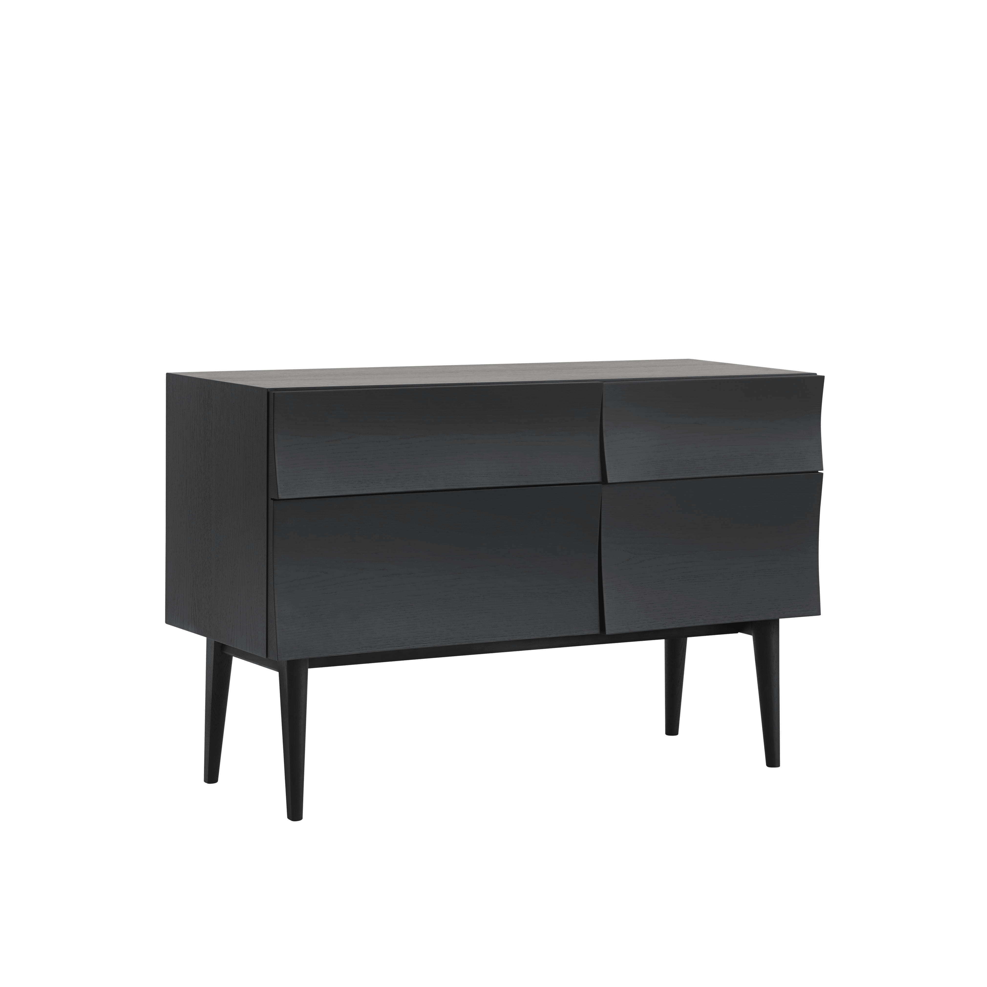 REFLECT chest of drawers black oak veneer