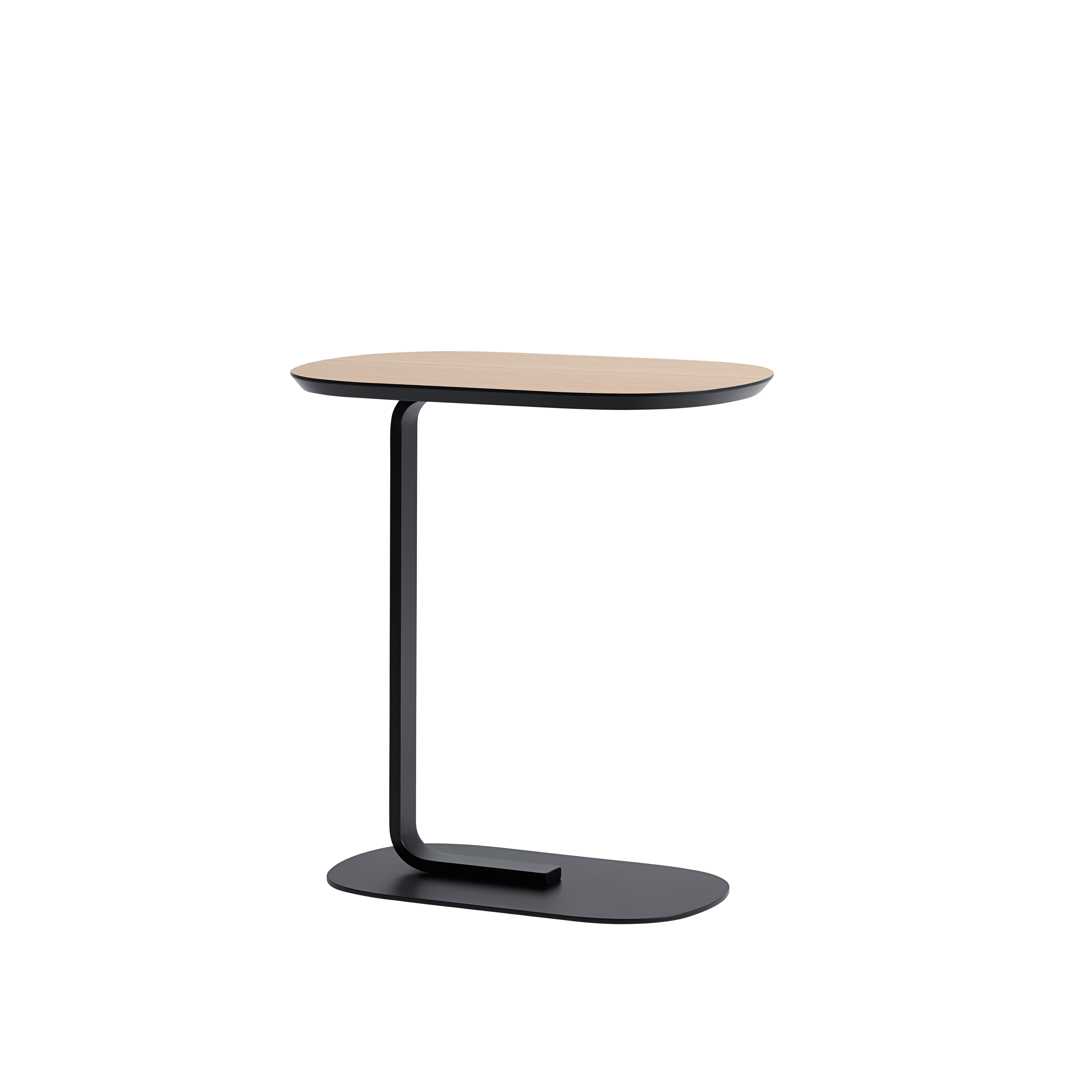 Zijtafel RELATE eiken laminaat met zwarte basis