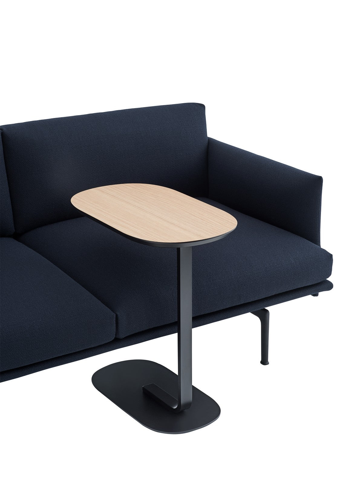 Zijtafel RELATE eiken laminaat met zwarte basis