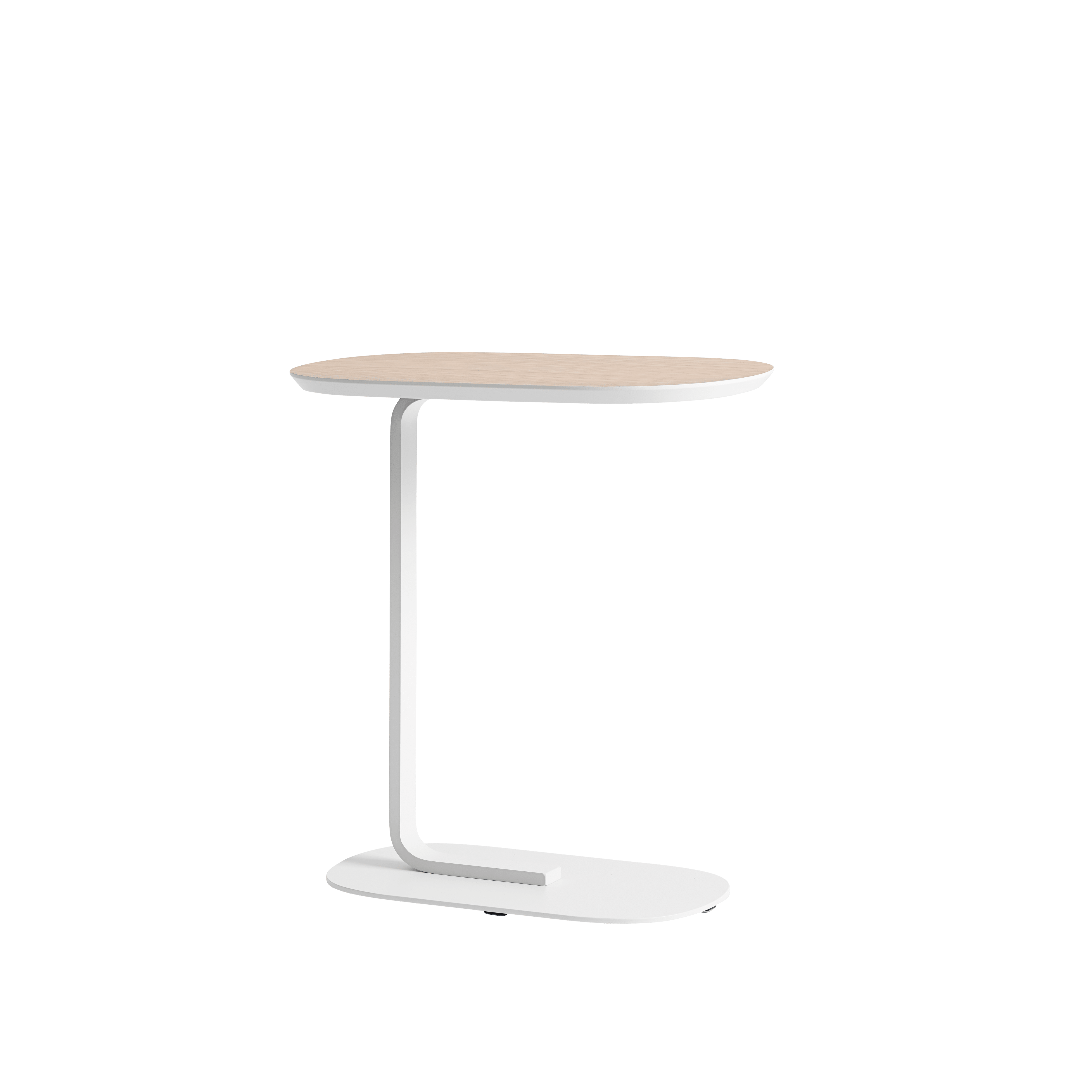 Zijtafel RELATE eiken laminaat met gebroken witte basis