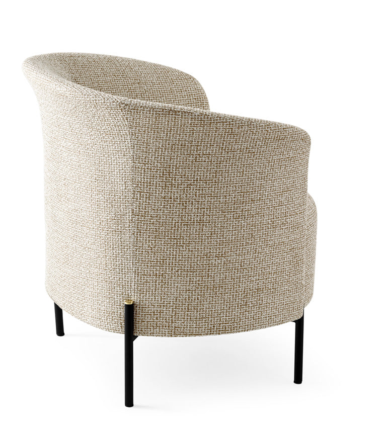 RENDEZ VOUS upholstered armchair with black base