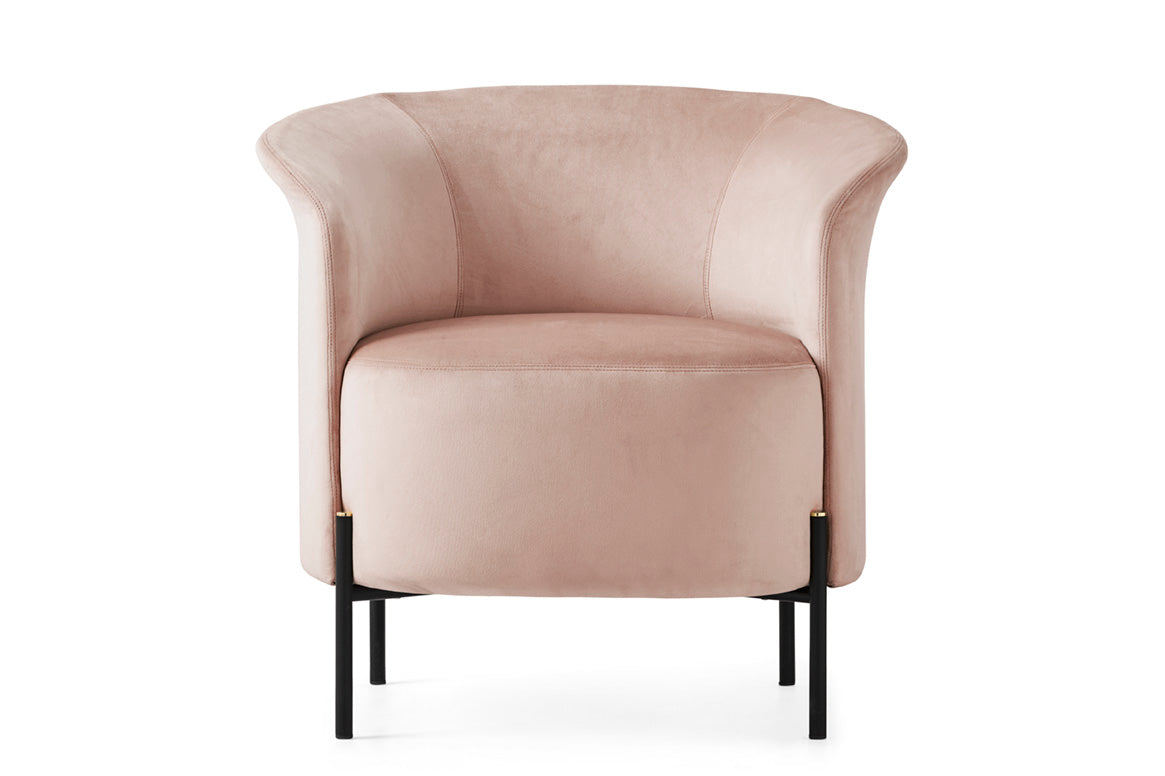 RENDEZ VOUS upholstered armchair with black base