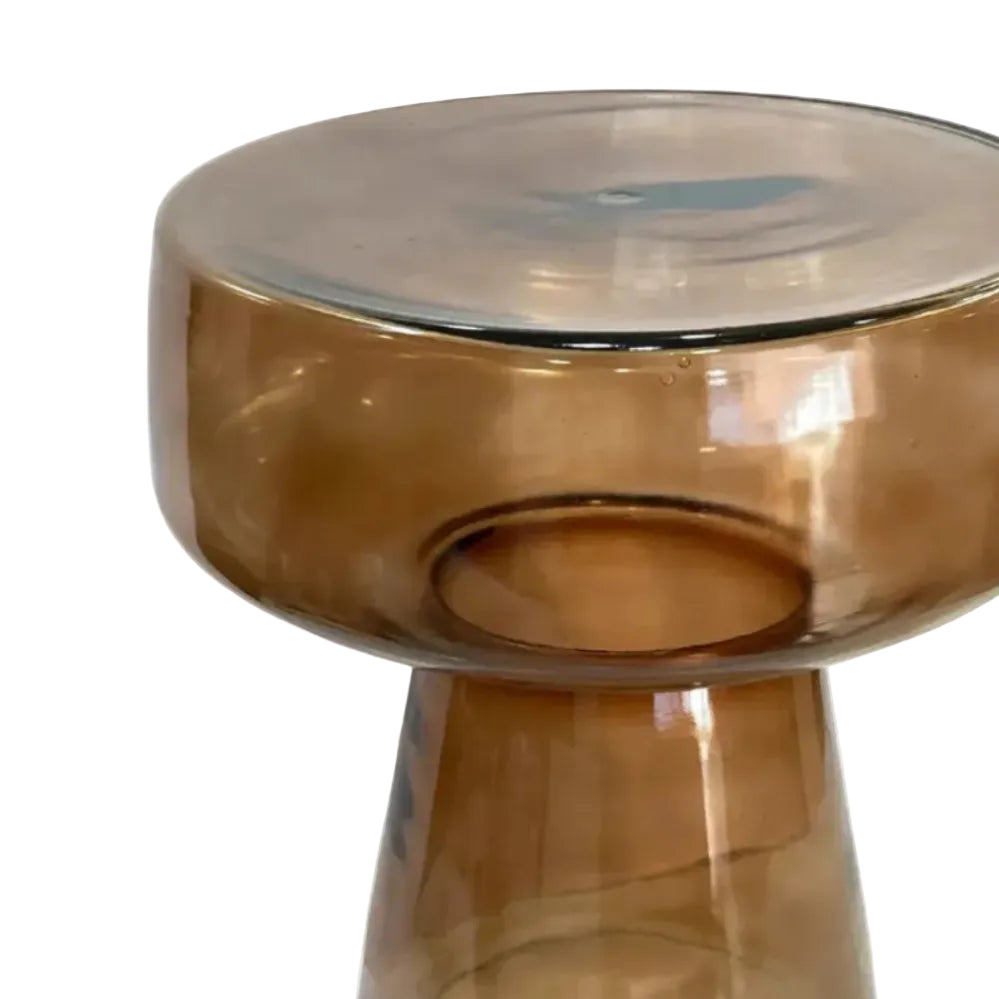 ISA Side Table Brown Glass