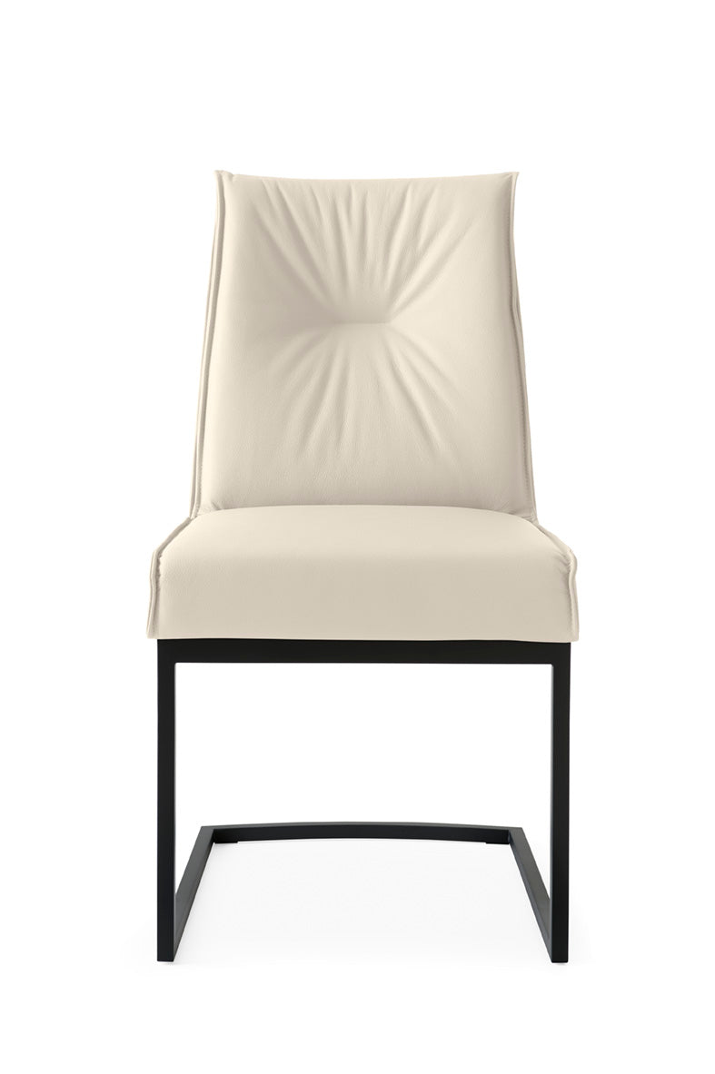 Chair ROMY cream seat with black base