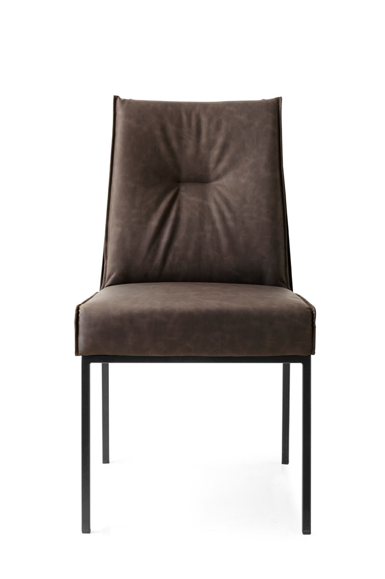 Polsterstuhl ROMY mit schwarzem Metallgestell