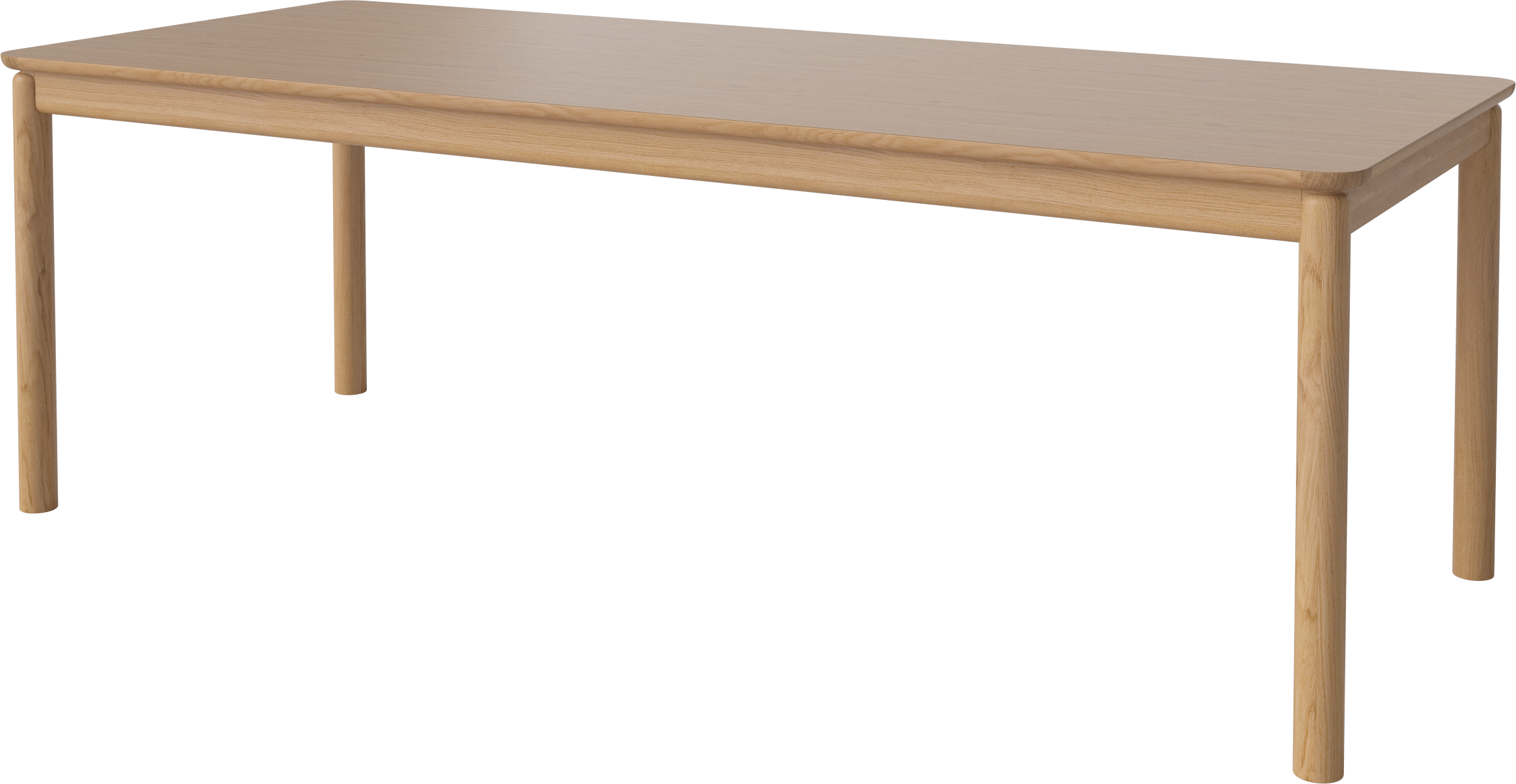 Eikenhouten RONYA tafel met eiken basis