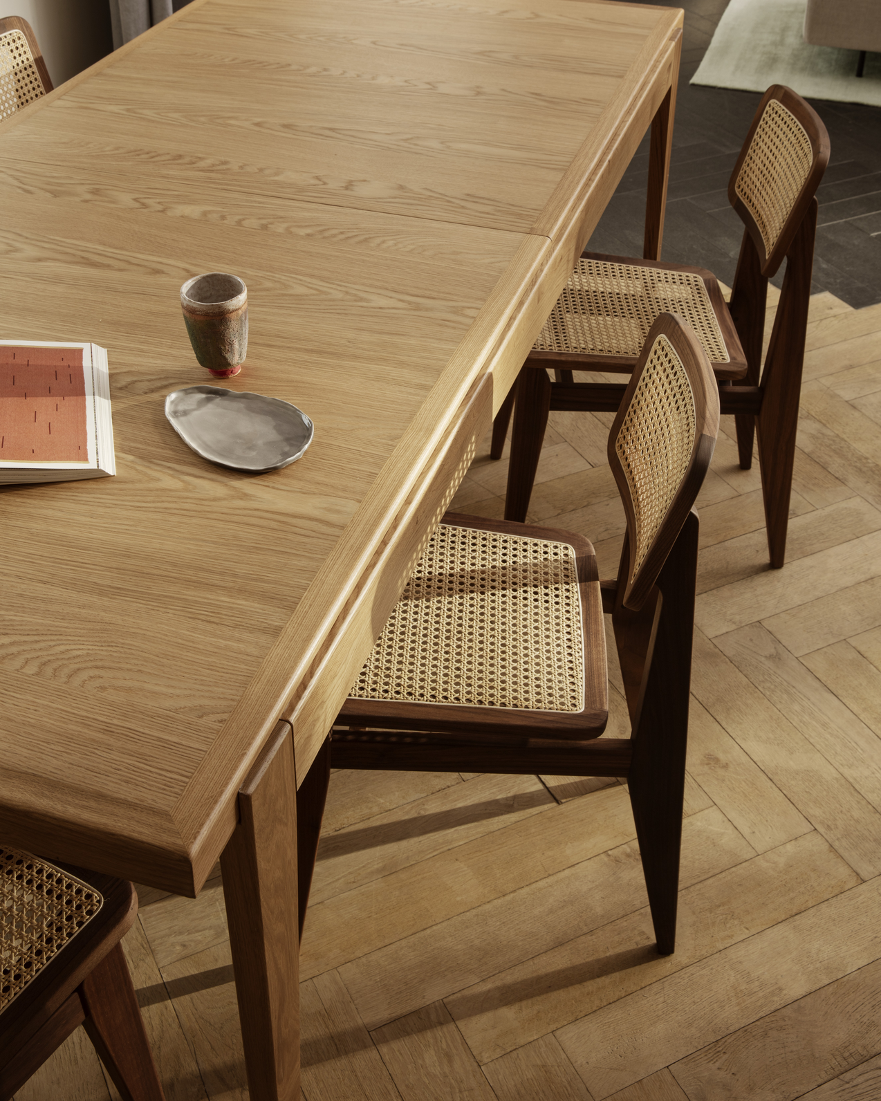 Uittrekbare tafel S-TABLE van eikenhout