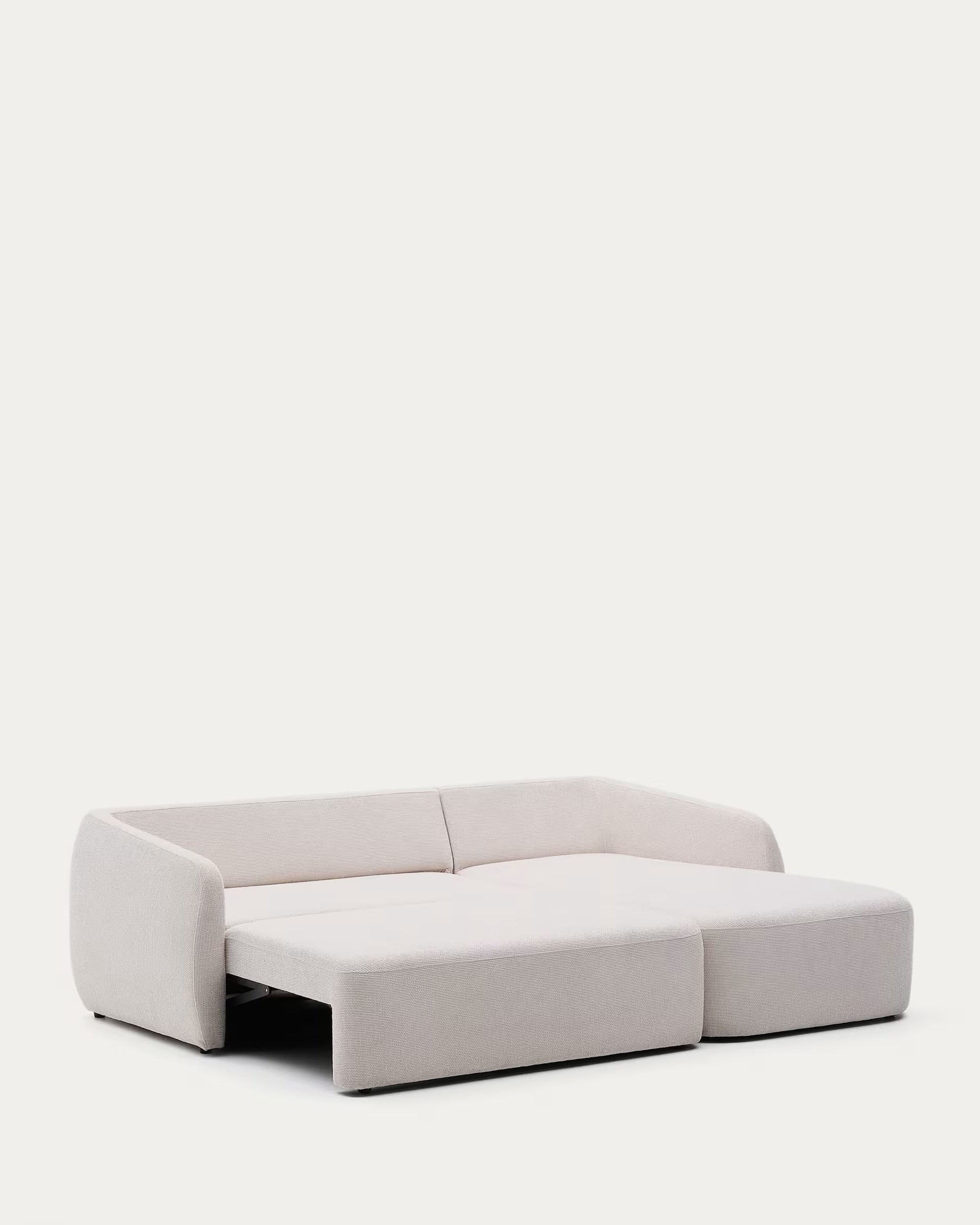 Right-sided corner sofa bed for 3 people LAIRA ecru