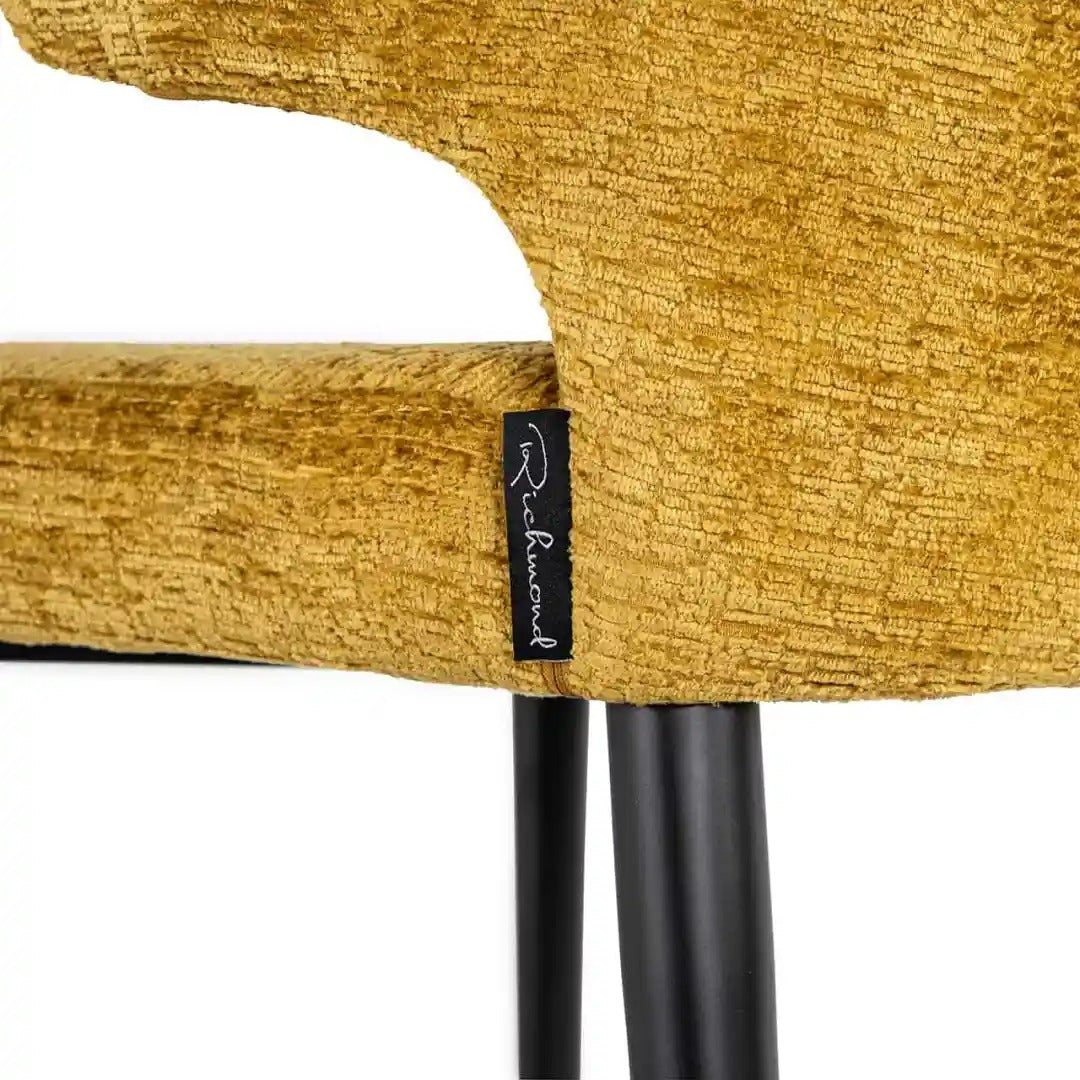 Barhocker TAYLOR geel met zwarte basis