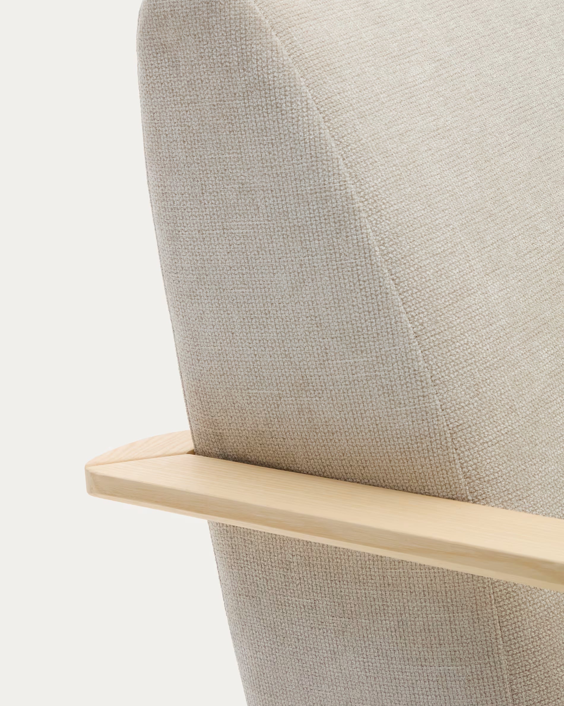 MEGHAN cream armchair with ash base